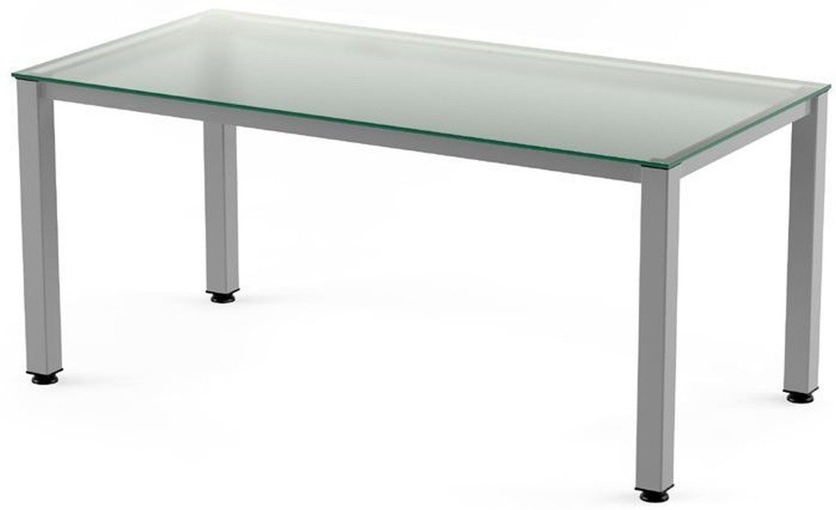 rocada Schreibtisch Schreibtisch Executive BxTxH 120x80x73cm Gestell grau Platte Glas sati