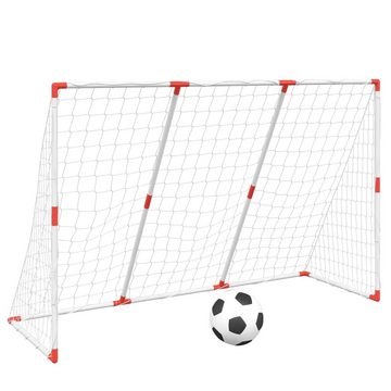 vidaXL Fußballtor Fußballtor für Kinder mit Bällen 2-in-1 Weiß 184x64x124 cm