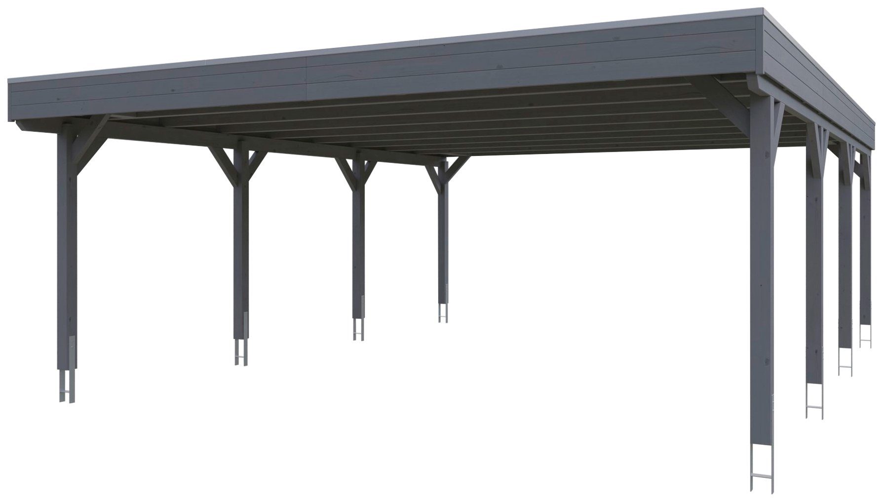 Skanholz Doppelcarport EPDM-Dach Einfahrtshöhe, cm, cm mit BxT: 590 622x796 Grunewald