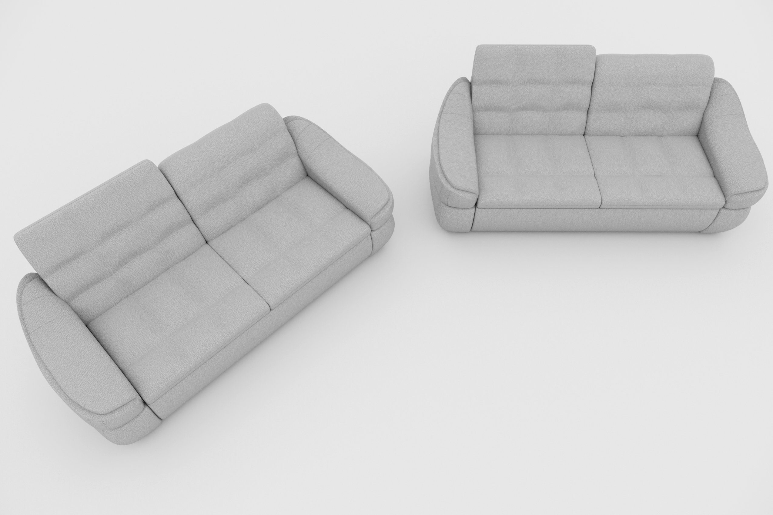 Stylefy Sofa, (2-tlg), Polstergarnitur 2x2-Sitzer aus (Set Design, Alisa, Modern Europa made in bestehend