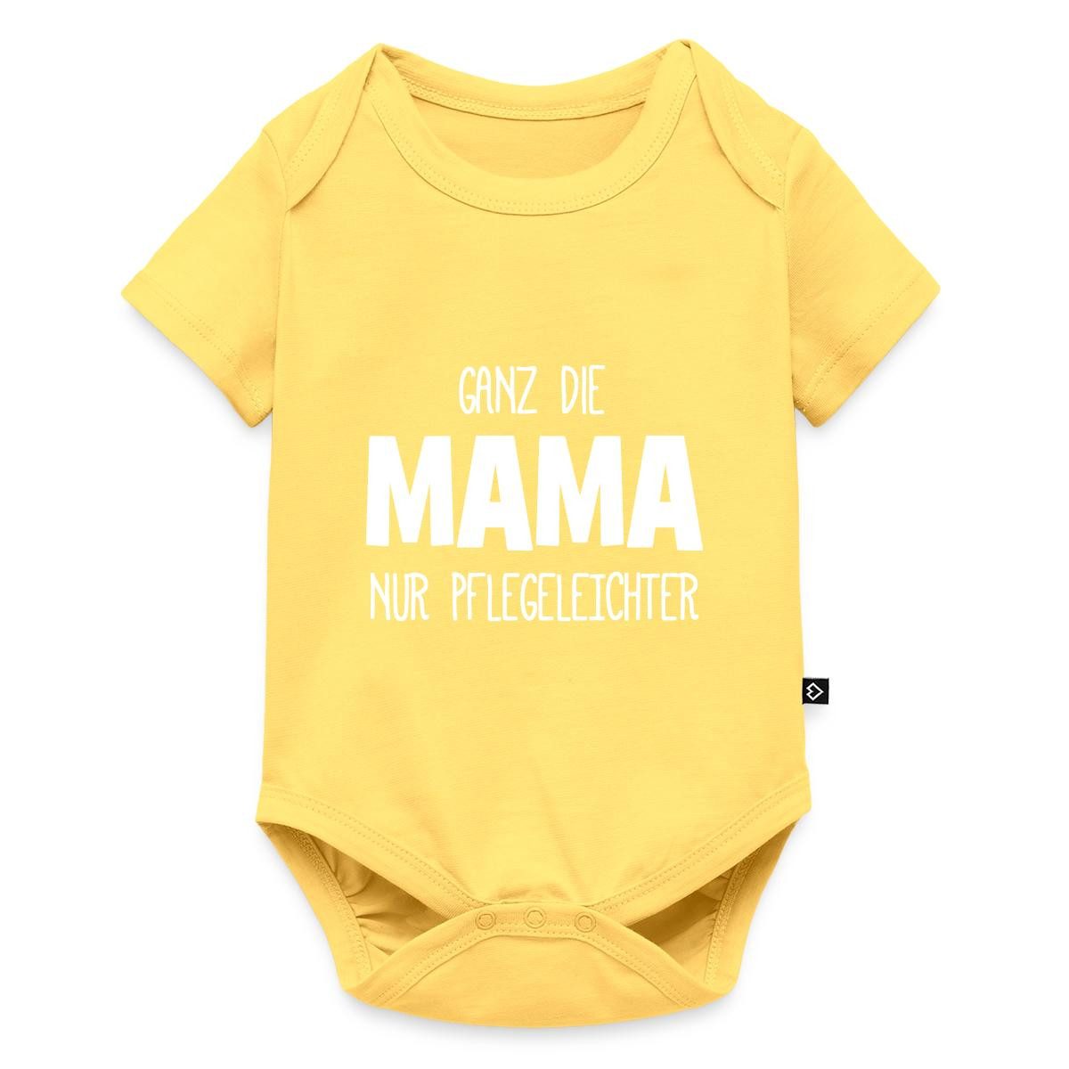 Spreadshirt Kurzarmbody Ganz Die Mama Nur Pflegeleichter Kurzarm Tages Baby Body (1-tlg)