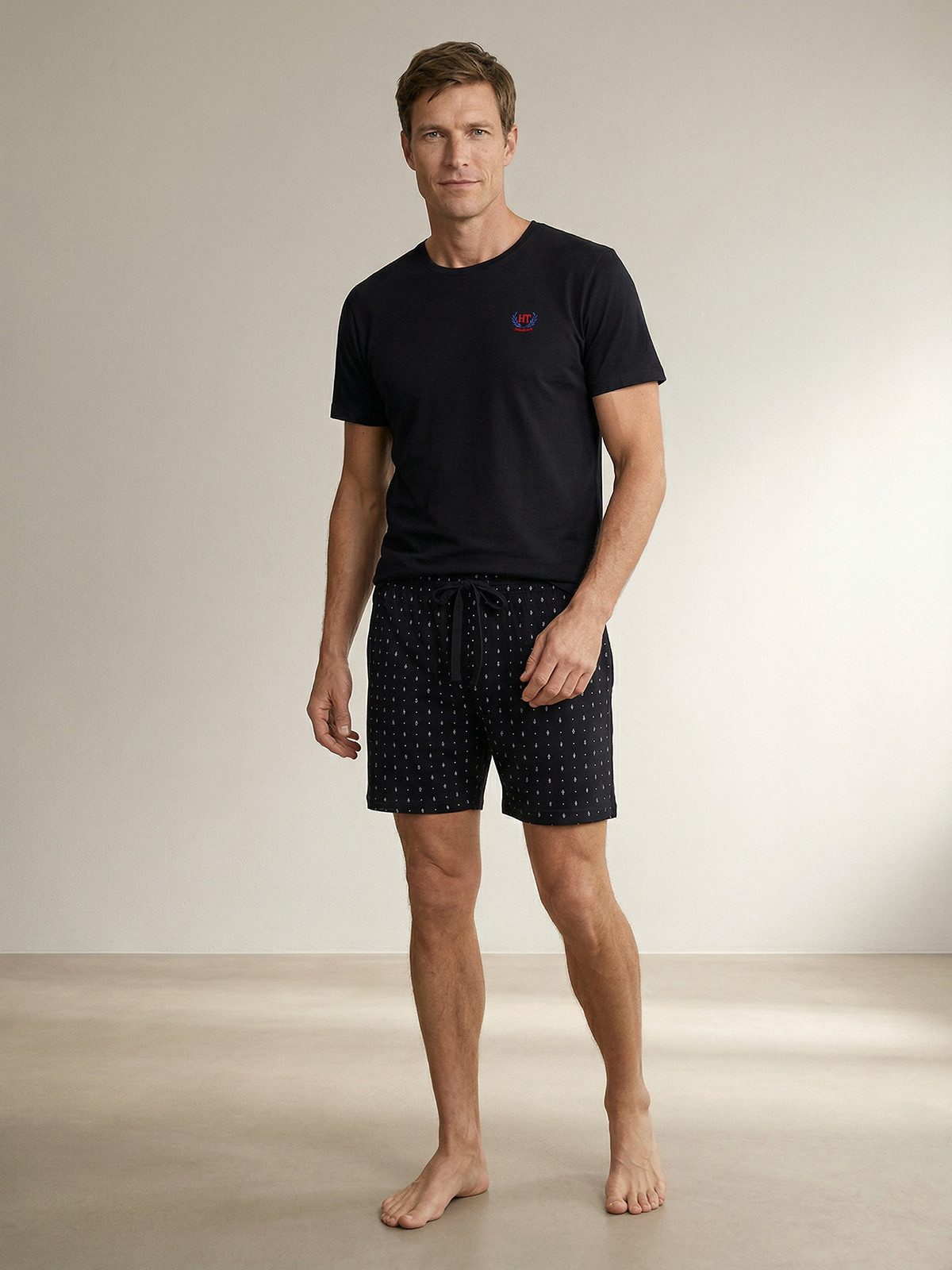 Henry Terre Shorty Paul Zweig Design Pyjama Set Kurz - Shorts