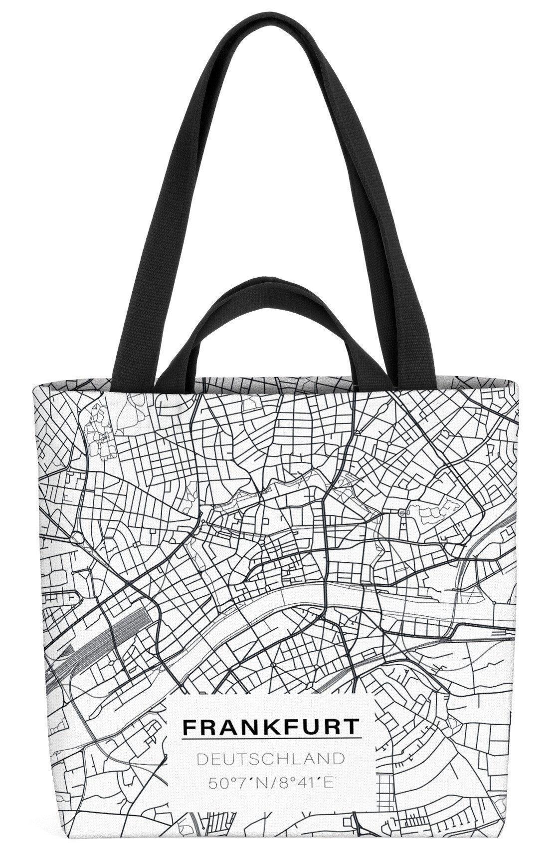 VOID Henkeltasche (1-tlg), Frankfurt Karte Frankfurt Maps Banken Deutschland Stadtplan Stadtkart