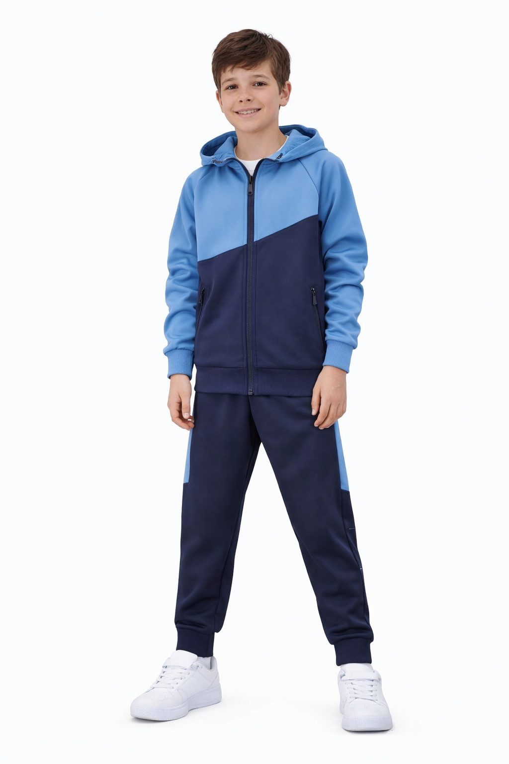 Hessis Trainingsanzug Jogginganzug Freizeitanzug für Jungen und Mädchen JF12 (Set, 2-tlg., Jacke mit Jogginghose)