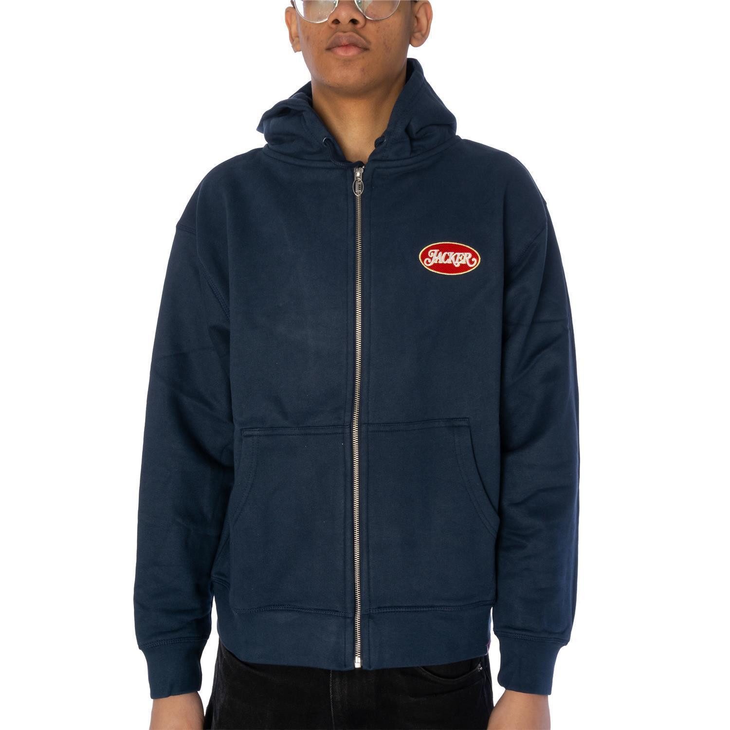 JACKER Sweatjacke Jacke Jacker Pestorosso Zipped Geteilte Kängurutasche