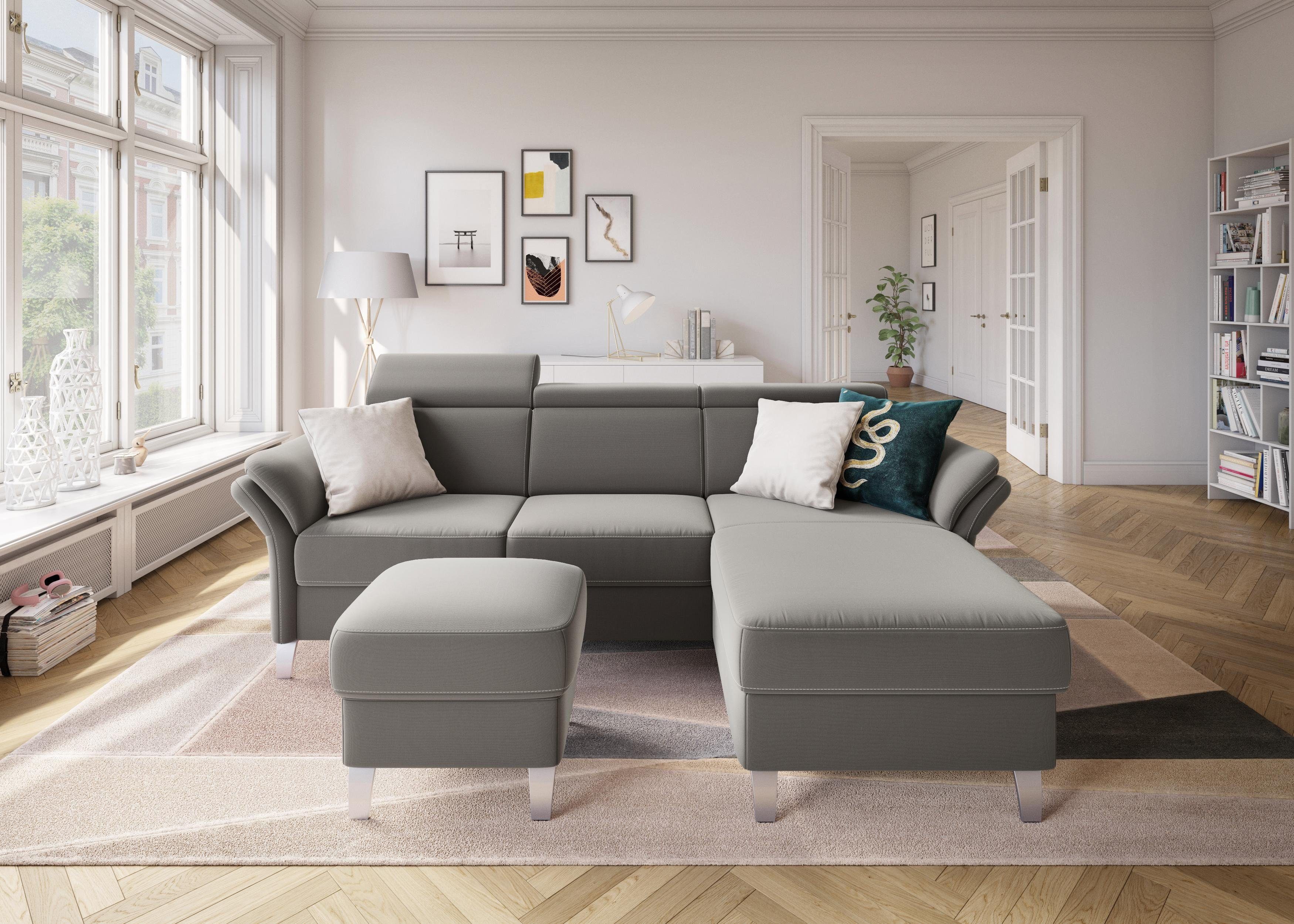 sit&more Ecksofa Vincenzo L-Form, inklusive Kopfteilverstellung, günstig online kaufen