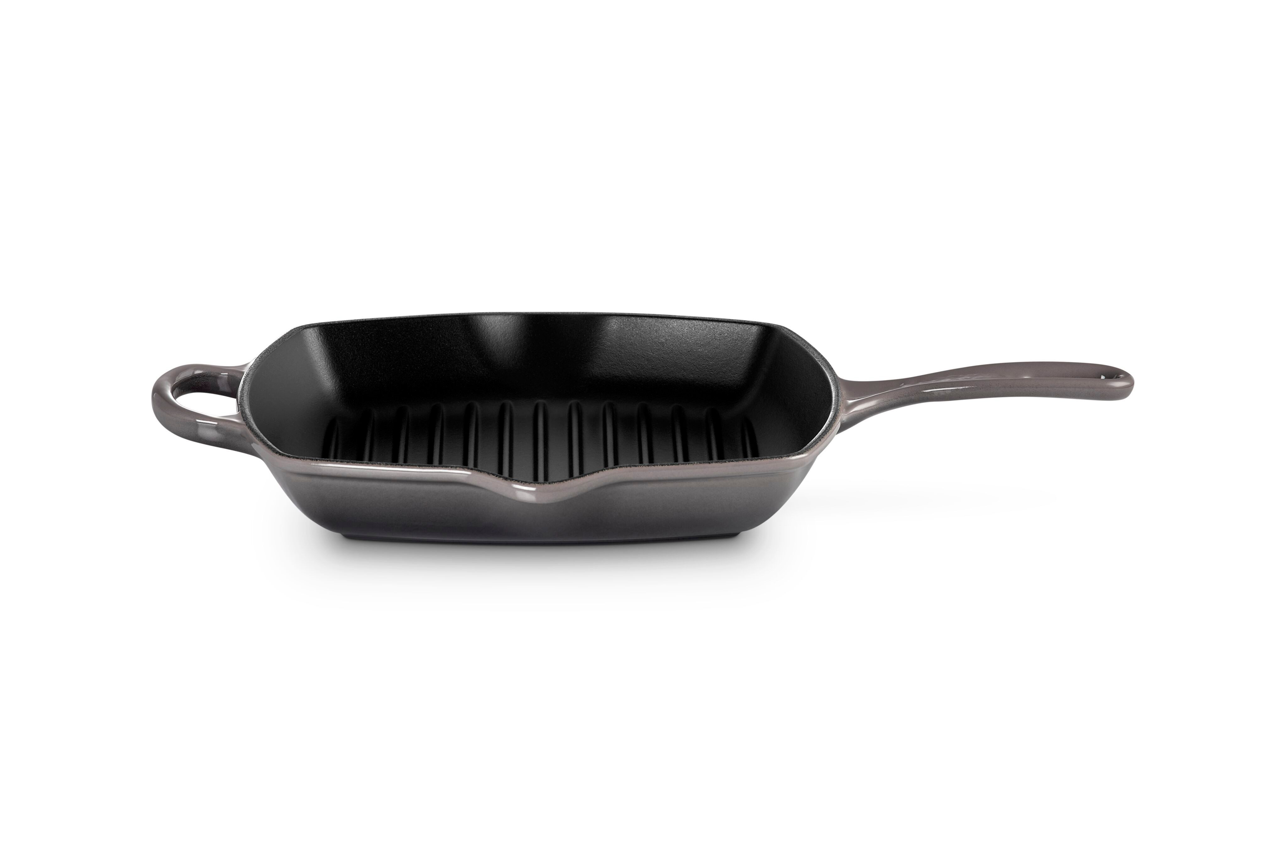 LE CREUSET Grillpfanne Signature, Quadratisch, Gusseisen, 26 cm, Für alle Herdarten geeignet, 2,86 kg, 20183264440422, Flint