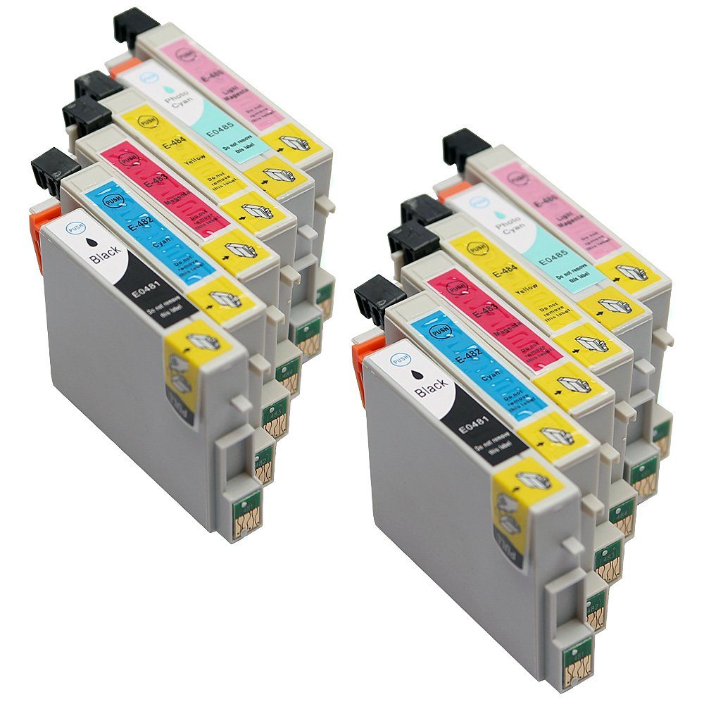 ABC Tintenpatrone (Kompatibles Set 12x Druckerpatrone für Epson Stylus Photo P50 PX650, PX800FW PX810FW PX820FWD PX830FWD R265 R285 R360 RX560 RX585 RX595 RX6)