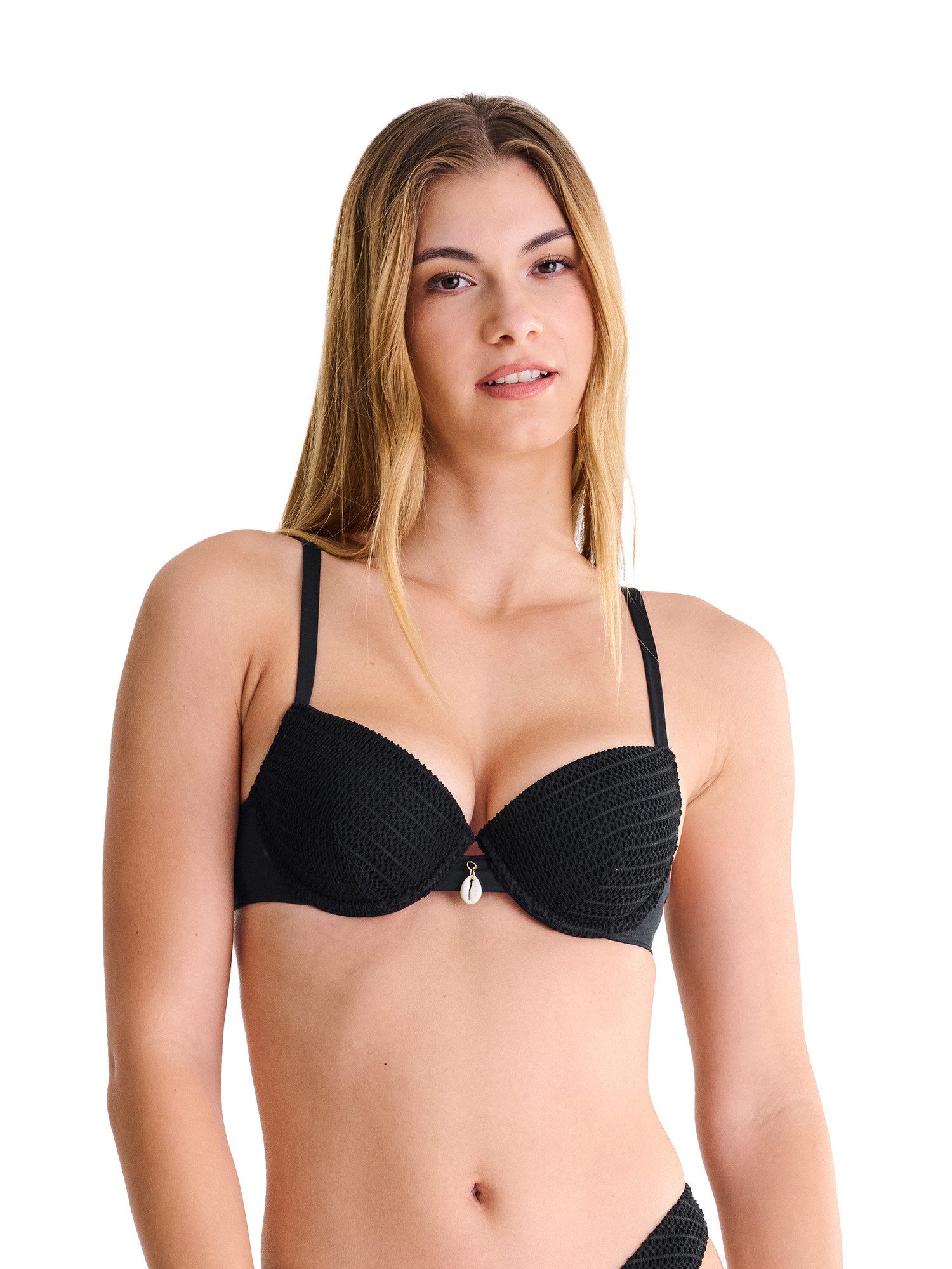 Lisca Balconette-Bikini-Top Schalen Bikini-Oberteil Calvi (Stück, 1-St), vorgeformte Schalen-Cups, Stickerei Stoff, schnelltrocknendes Material