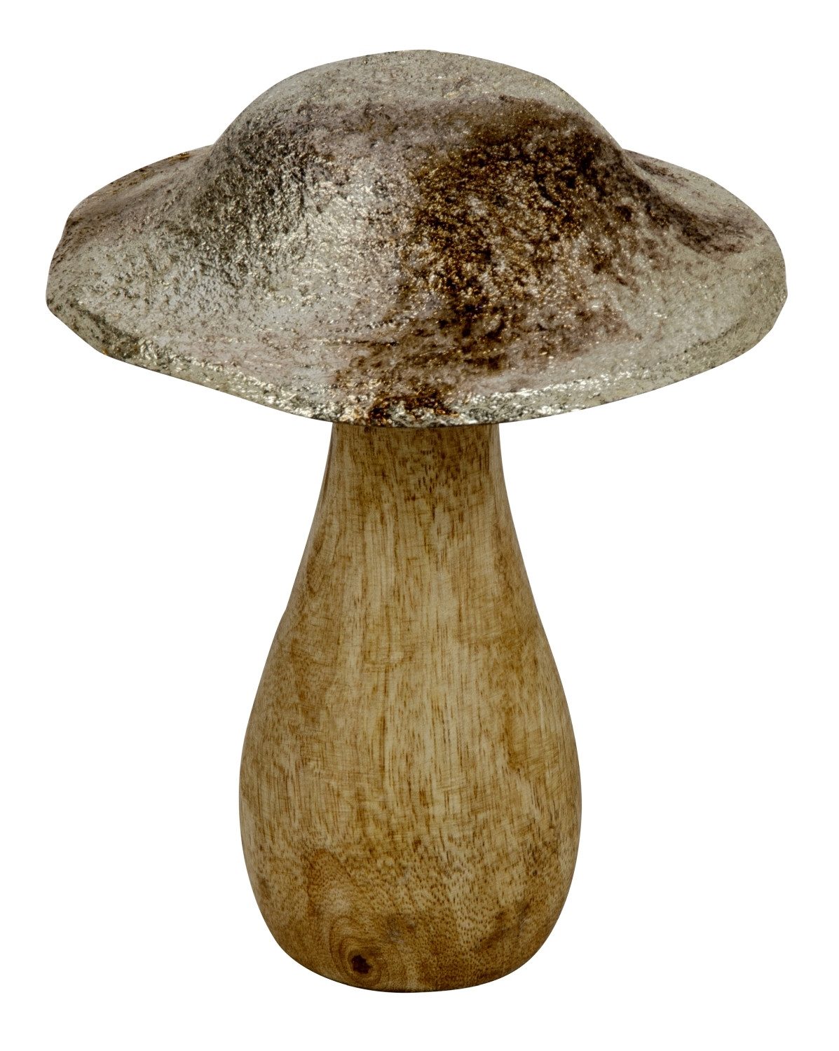 Mel-O-Design Dekoobjekt Pilz Deko Pilz aus Holz groß (Herbst Deko, Holzdeko), mit glasiertem Hut