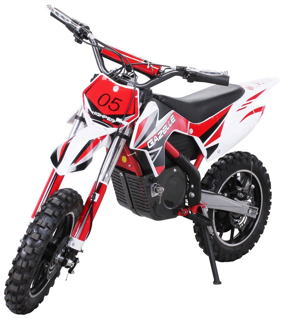 Actionbikes Motors Elektro-Kindermotorrad Gazelle 500W - Kinder Mini Crossbike ab 5 Jahre elektro - 7 - 25 km/h, Belastbarkeit 60 kg, (1-tlg), Kinder Mini Dirt-Bike Minicross Pitbike Pocketbike - 3 Stufen Drossel