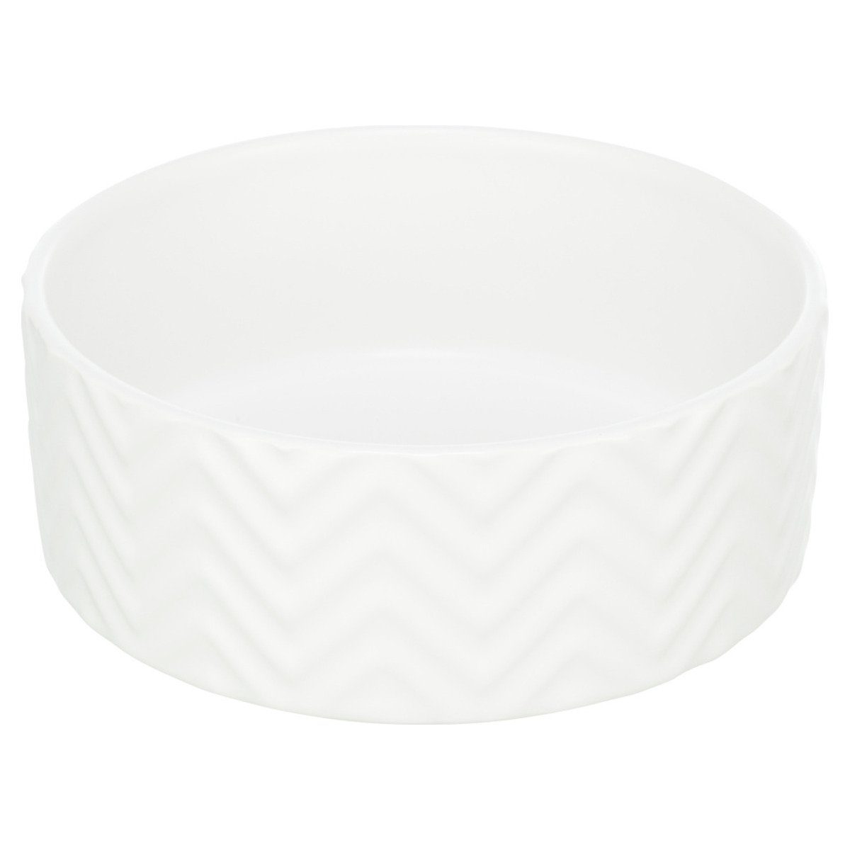 TRIXIE Futterbehälter Keramiknapf weiß, Maße: Ø 13 cm / Fassungsvermögen: 400 ml