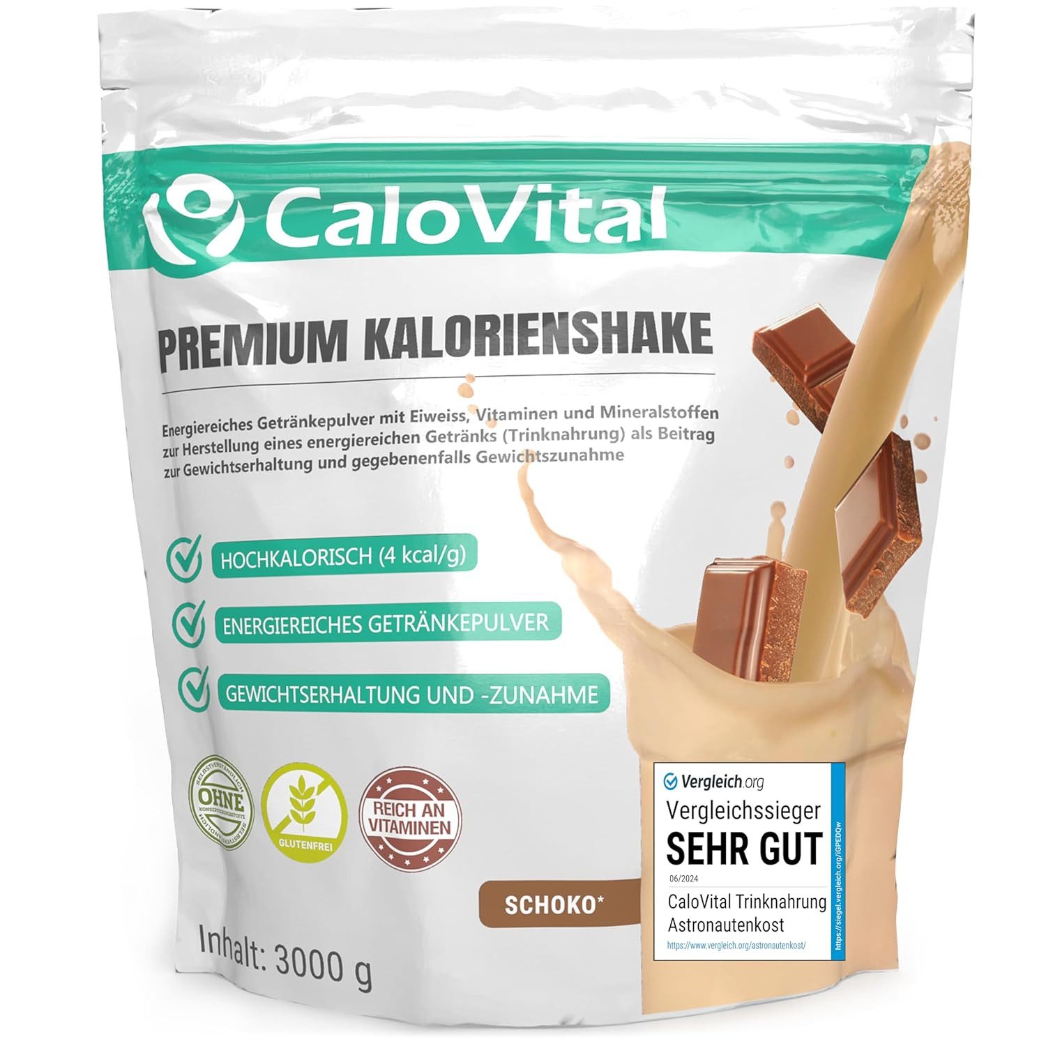CaloVital Zunehmen Trinknahrung hochkalorisch Gewichtszunahme CaloVital 3 kg Pulver, 1,00 St.