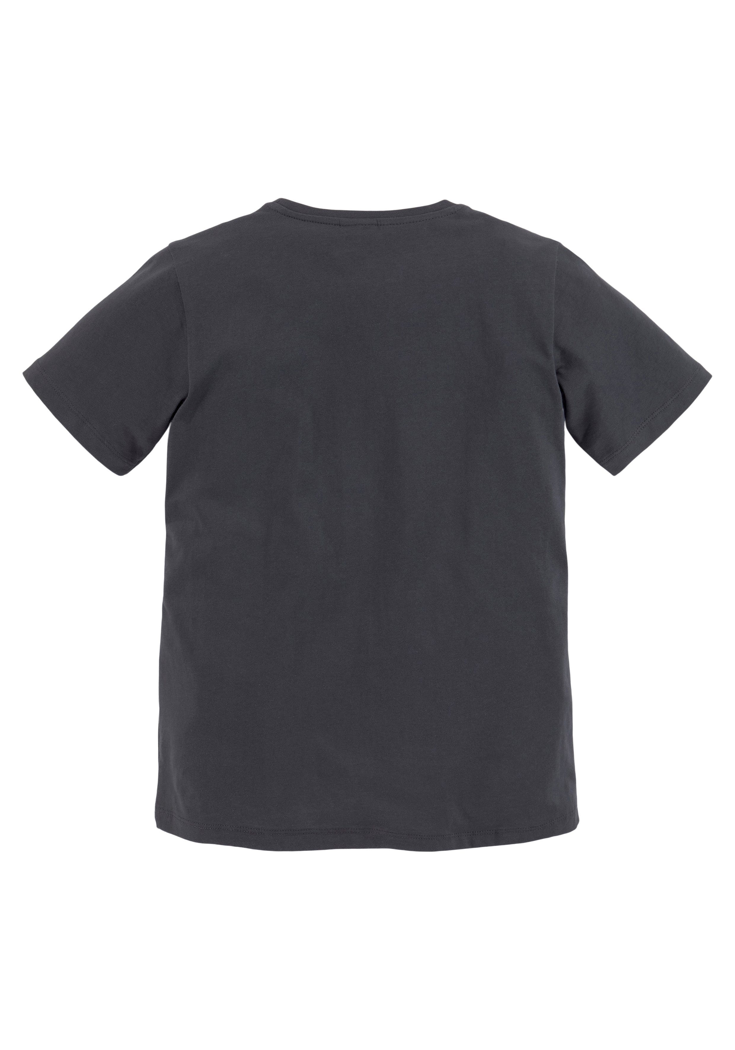 KIDSWORLD T-Shirt Fotoprint: LITTLE LIZARD Kurzarm, mit stylischem Leguan-Druck, Rundhalsausschnitt