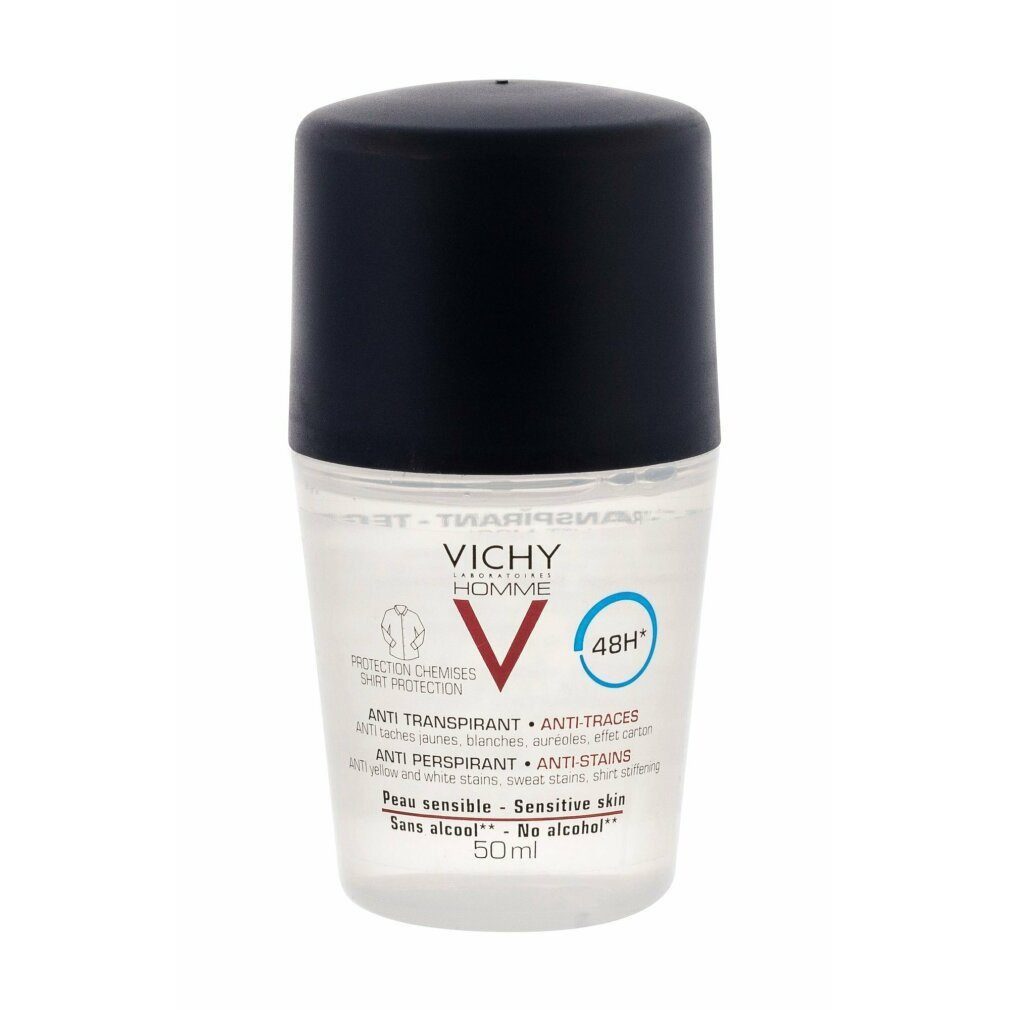 Vichy Deo-Stift Homme 48H AntiTranspirant, Packung, 1-tlg., 50 ml Deo-Stift