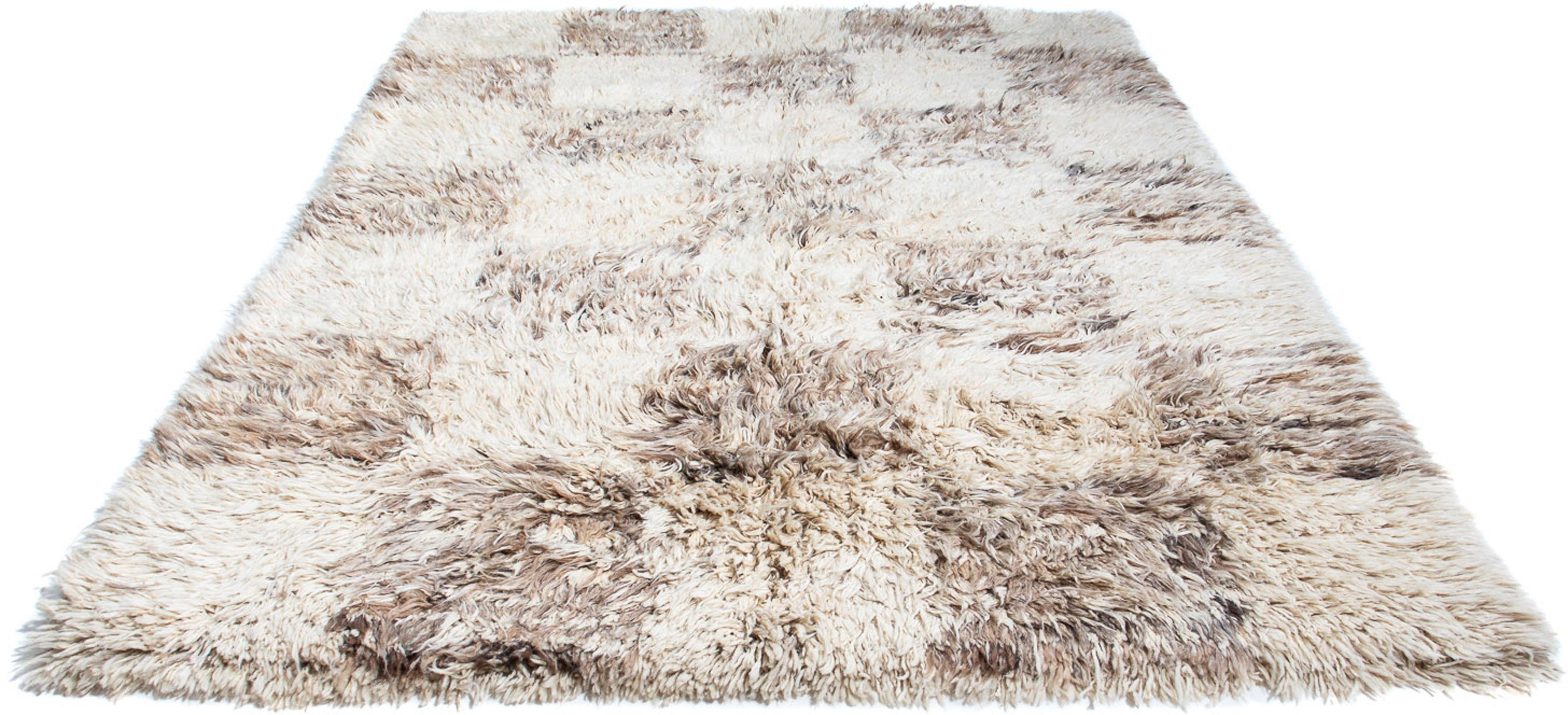 Hochflor-Teppich Hochflor - 252 x 172 cm - beige, morgenland, rechteckig, Höhe: 25 mm, Wohnzimmer, Einzelstück