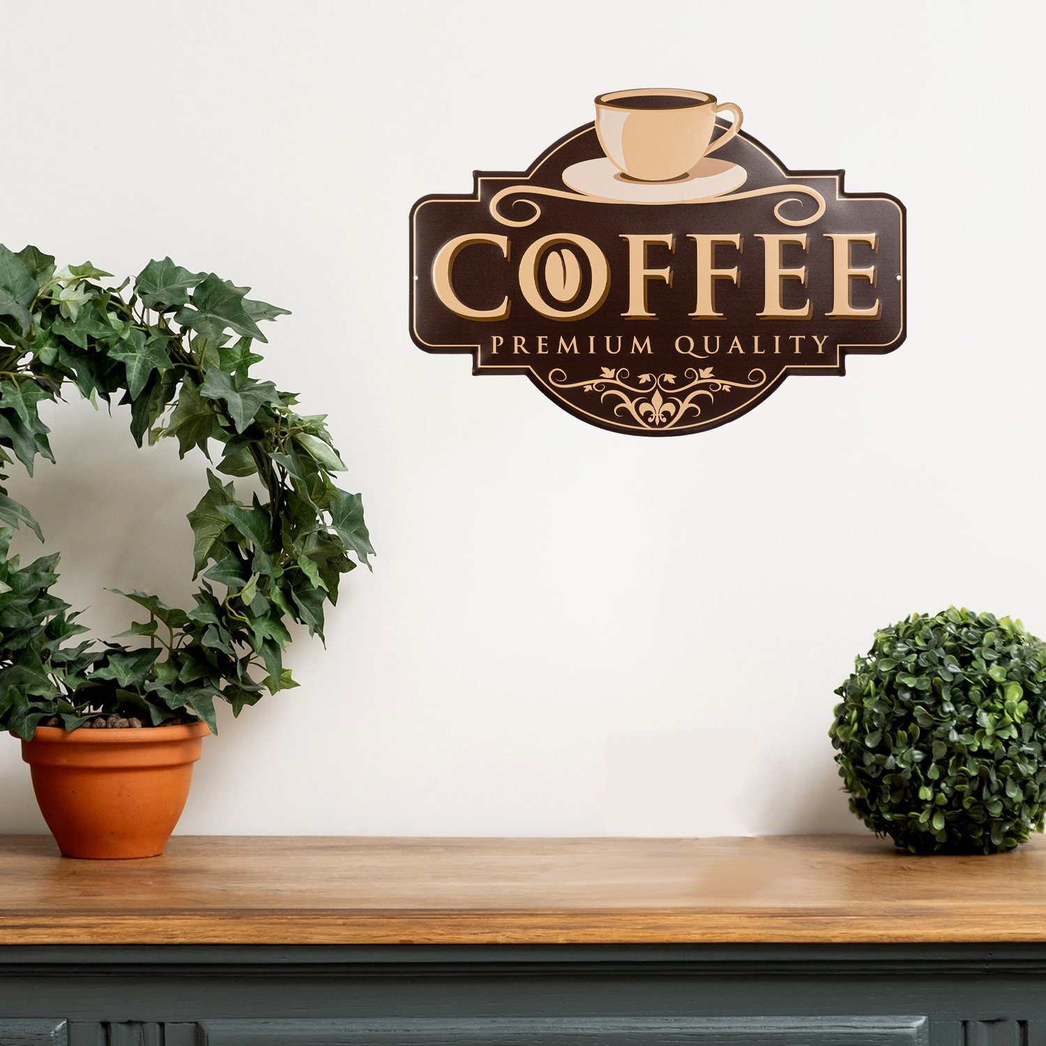 Moritz Metallschild Coffee Kaffee Cafe Tasse Barrista, Vintage Retro Deko Schild Metallschild Wandbild Schild