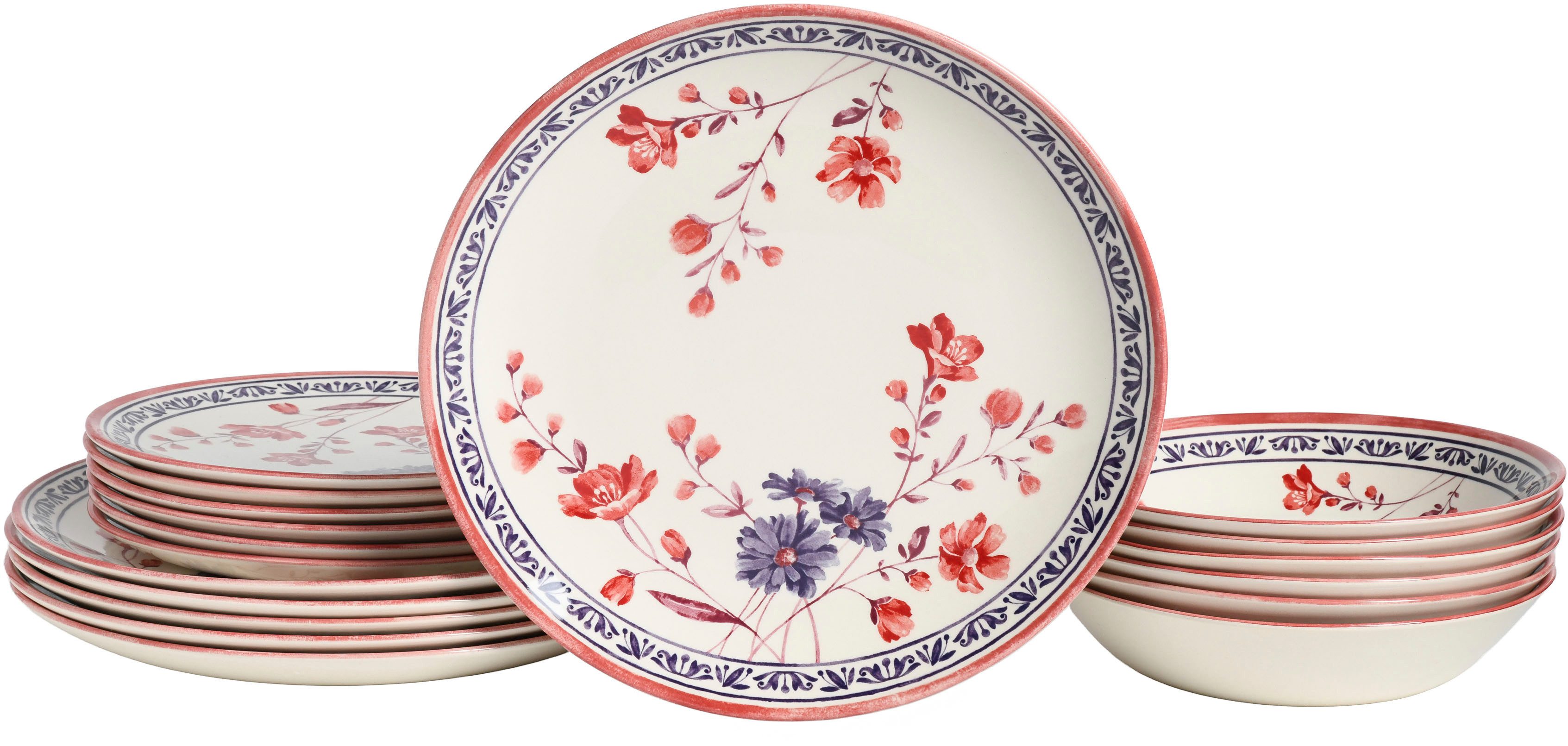Teller-Set Cottage, Tellerset 18-tlg