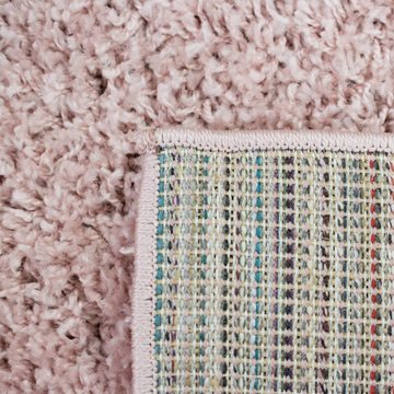 Teppich Flauschiger Shaggy Teppich in rosa, TeppichHome24, rechteckig, Höhe: 13 mm