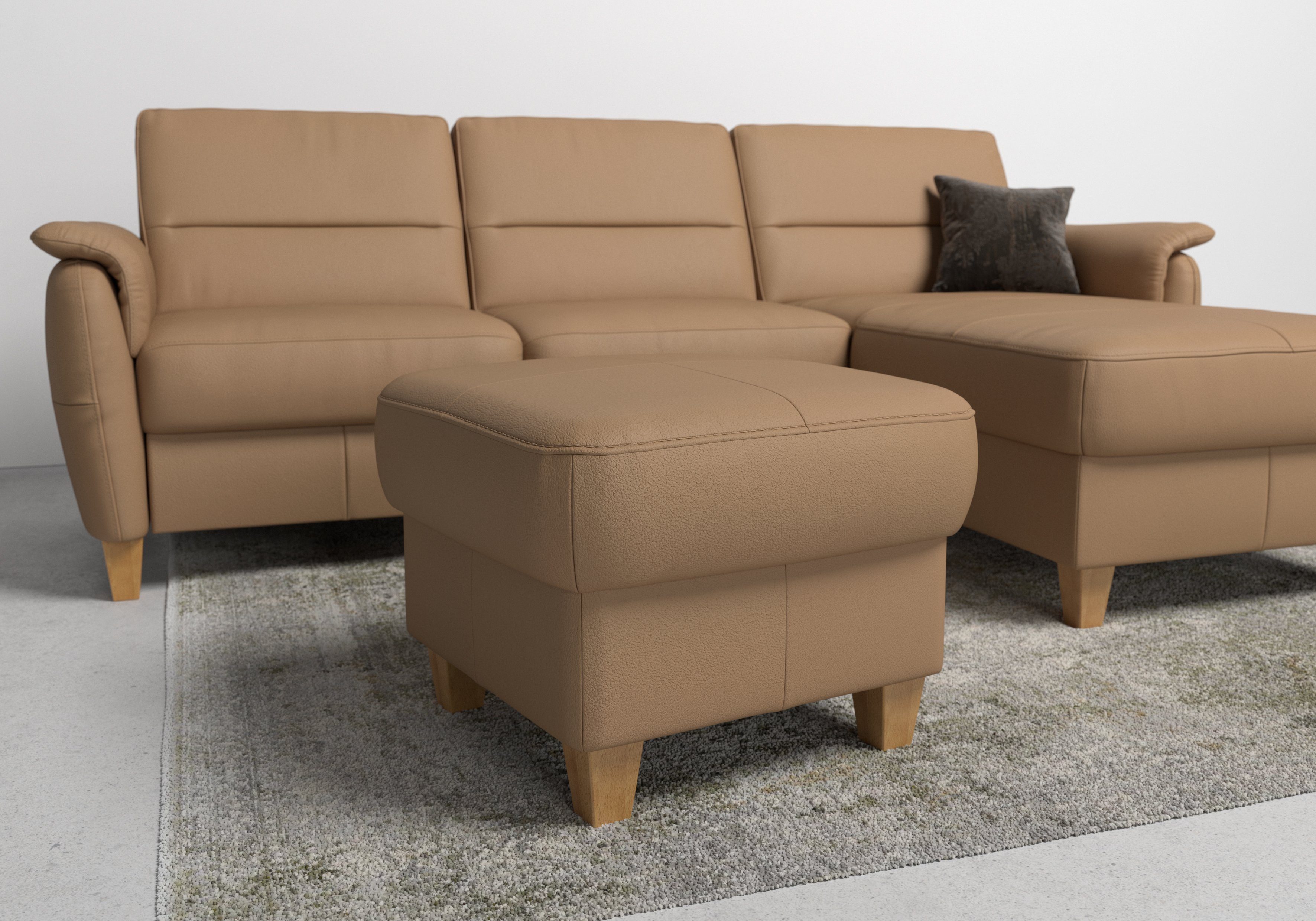 Home affaire Polsterhocker Palmera, B: 58 cm, mit Stauraum, Federkern