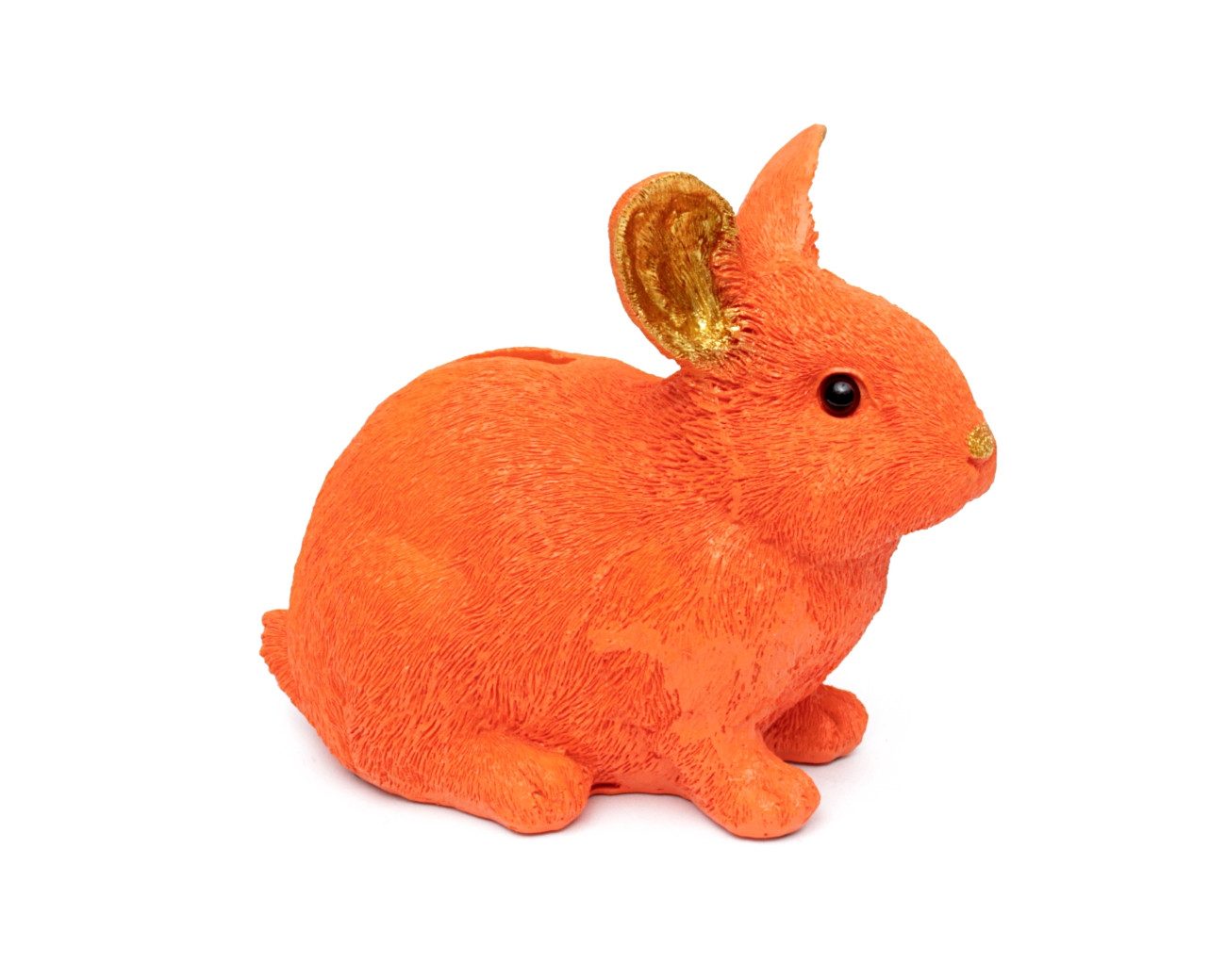 Brillibrum Spardose Hasen-Spardose Orange Sparschwein Goldohren Polyresin Dekofigur