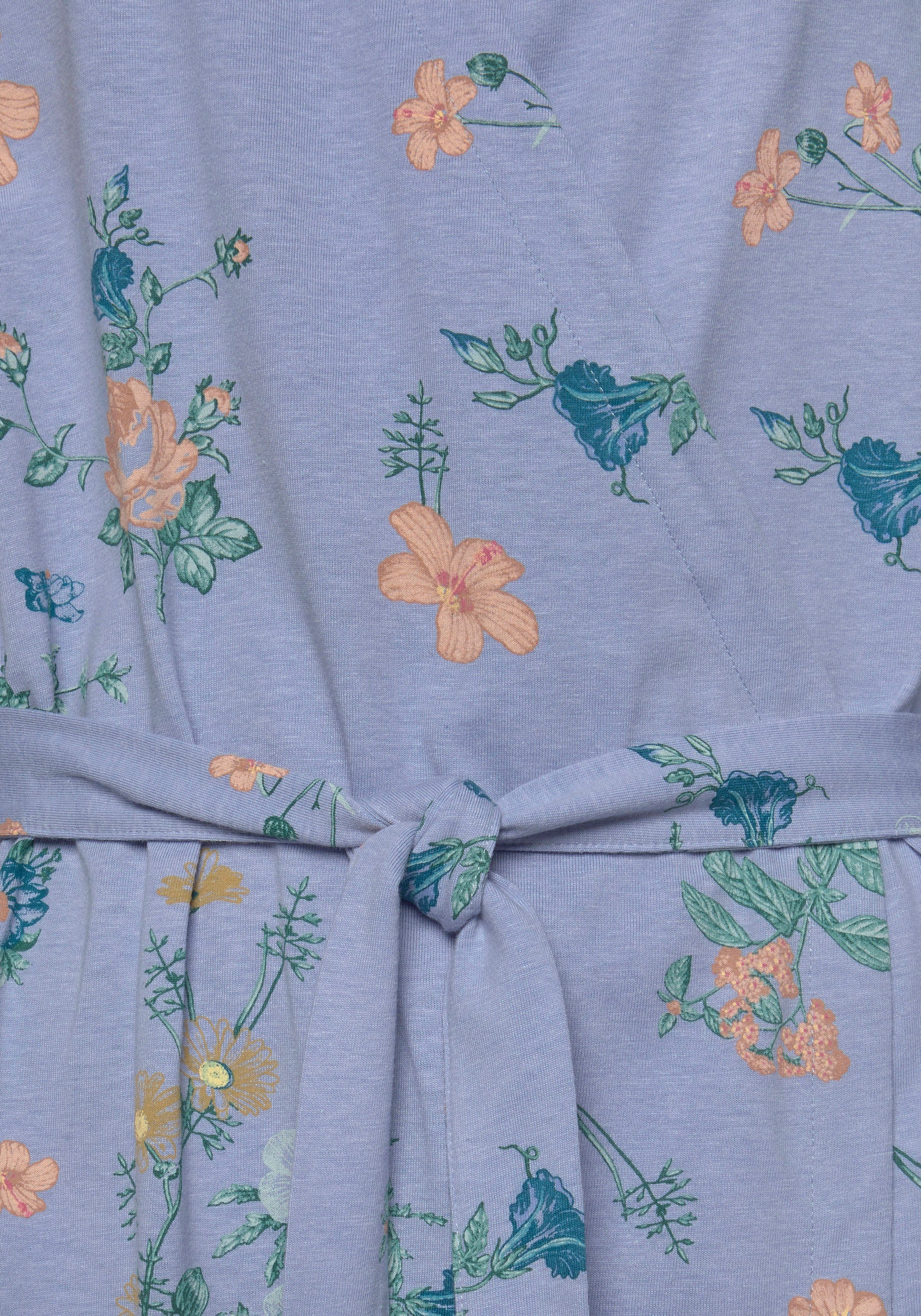 Vivance Dreams by Lascana Kimono, Kurzform, Baumwoll-Mix, Kimono-Kragen, Gürtel, mit Volants – Bild 5 von 5