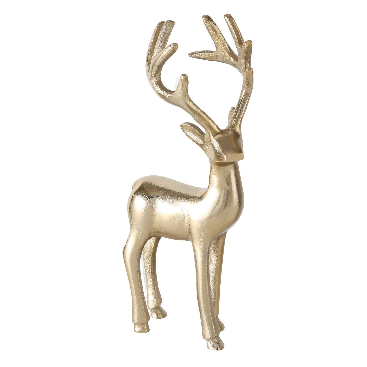 MF Weihnachtsfigur GlamorStag Hirschfigur Set 2tlg Gold Aluminium Handarbeit Deko Indoor (2 St)