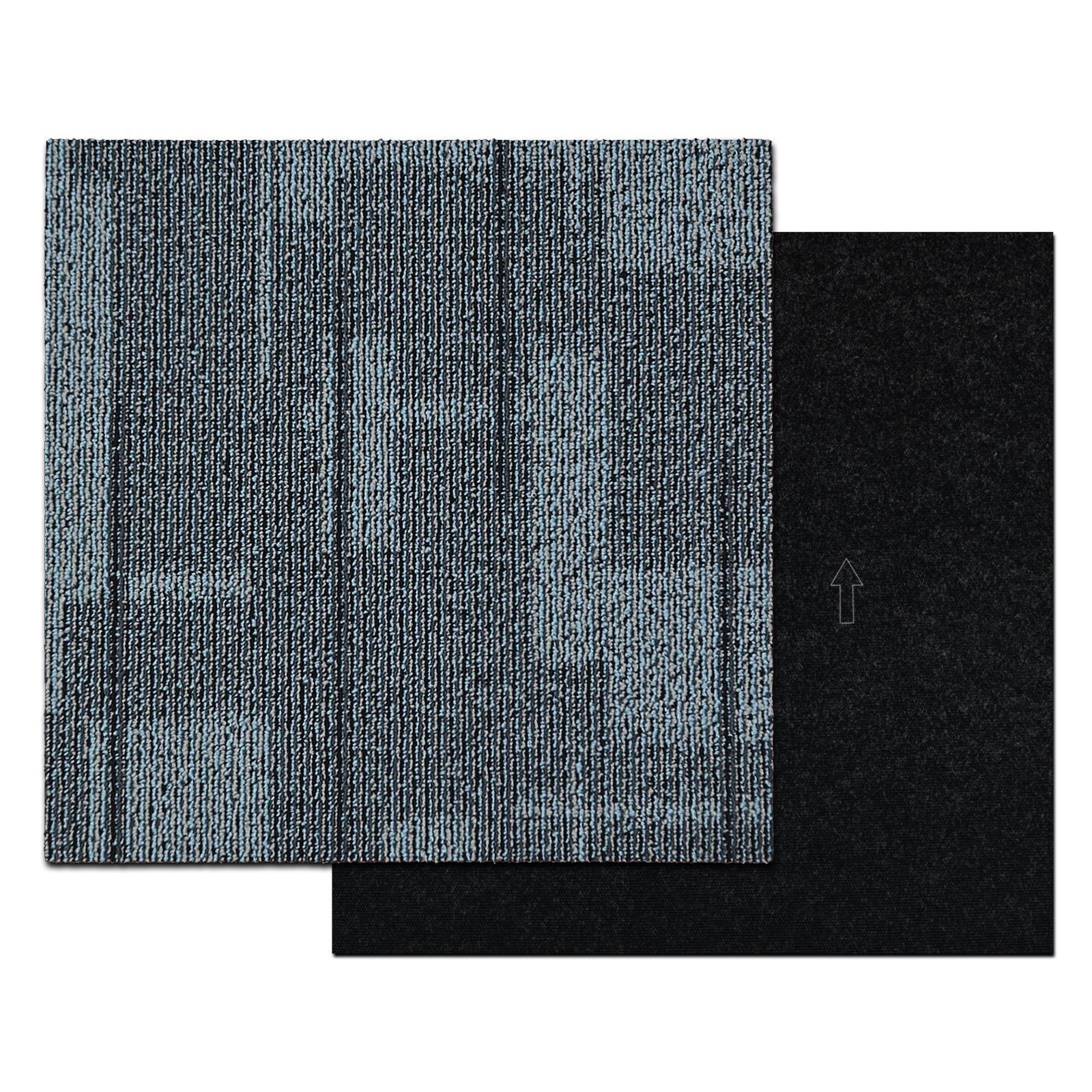 casa pura Teppichfliese Andorra, 50 x 50 cm, Bodenschutzfliese erhältlich in 5 Farben, Fliese, Quadratisch, Höhe: 6 mm, Selbstliegend