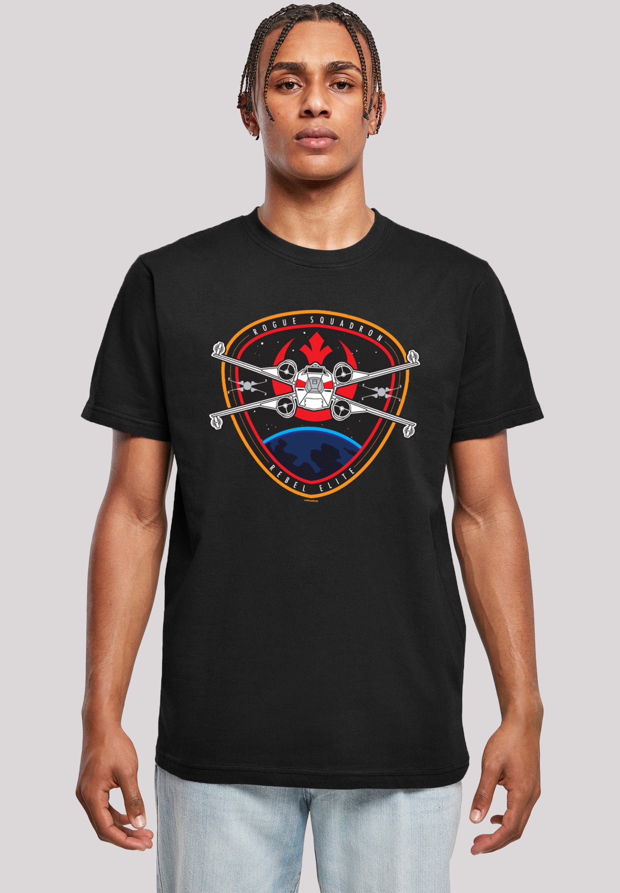 T-Shirt Herren Rebel Neck Round Badge F4NT4STIC Elite (1-tlg) Kurzarmshirt Wars with Star