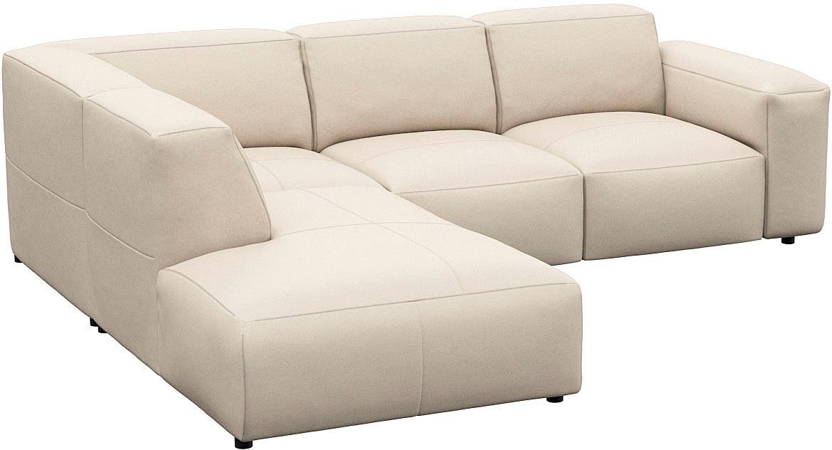 FLEXLUX Ecksofa Lucera, super bequem durch hochwertigen Sitzaufbau mit Kaltschaum, modern & anschmiegsam, L-Form, Designsofa