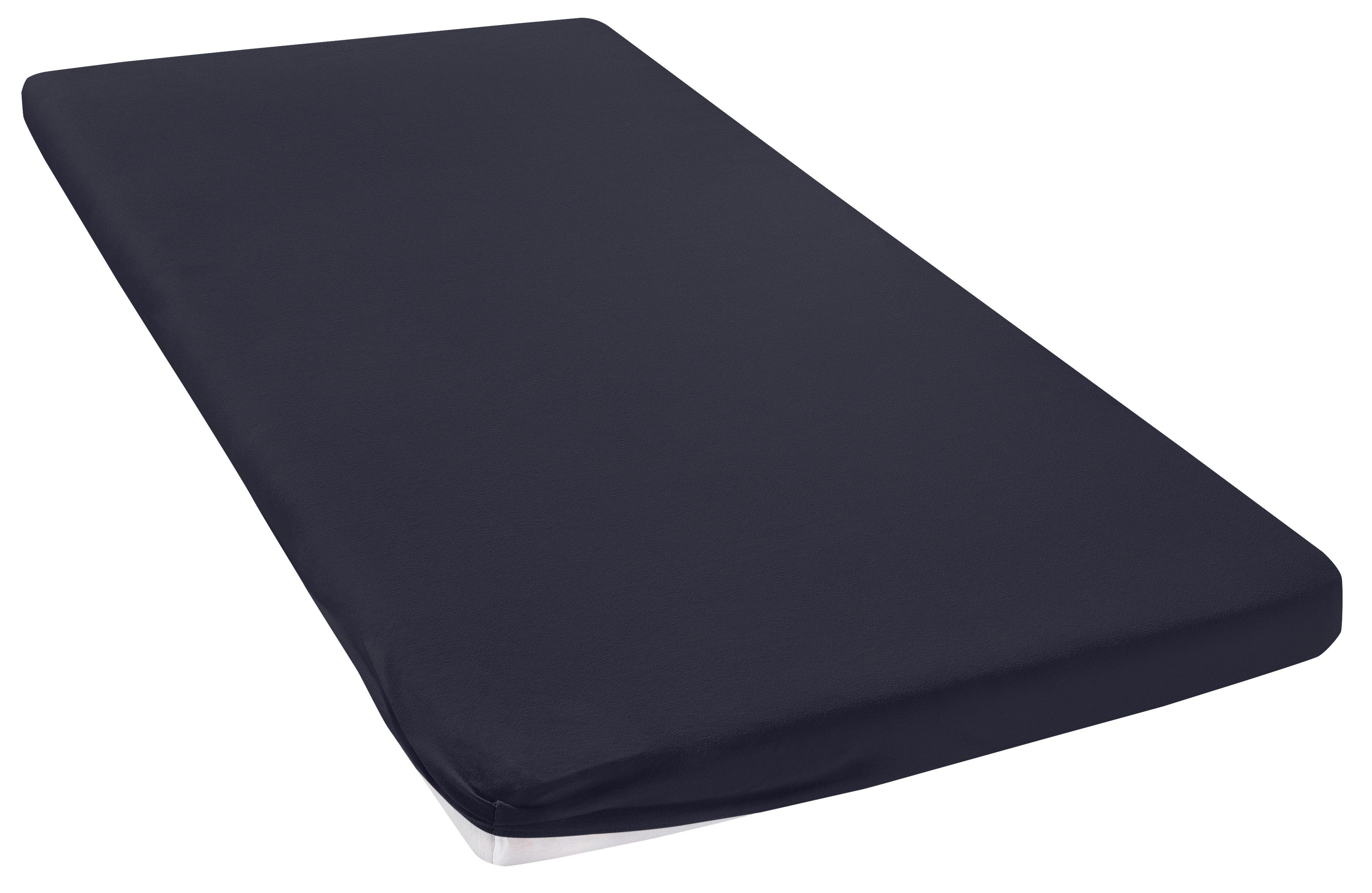 OTTO home Spannbettlaken Topper Basic, in Gr. 90x200, 140x200 oder 180x200 cm, Microfaser-Jersey, Gummizug: rundum, (1 Stück), Baumwolle, Matratzen bis 8 cm Höhe, Bettlaken, Spannbetttuch, Laken