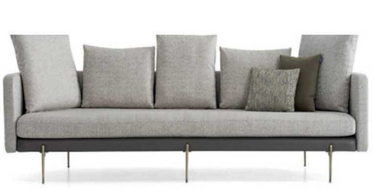 1 sitzer in Polster JVmoebel Grau Made Sofa Modern Teile, Europa Wohnzimmer Sofa Textil, 4 Farbe