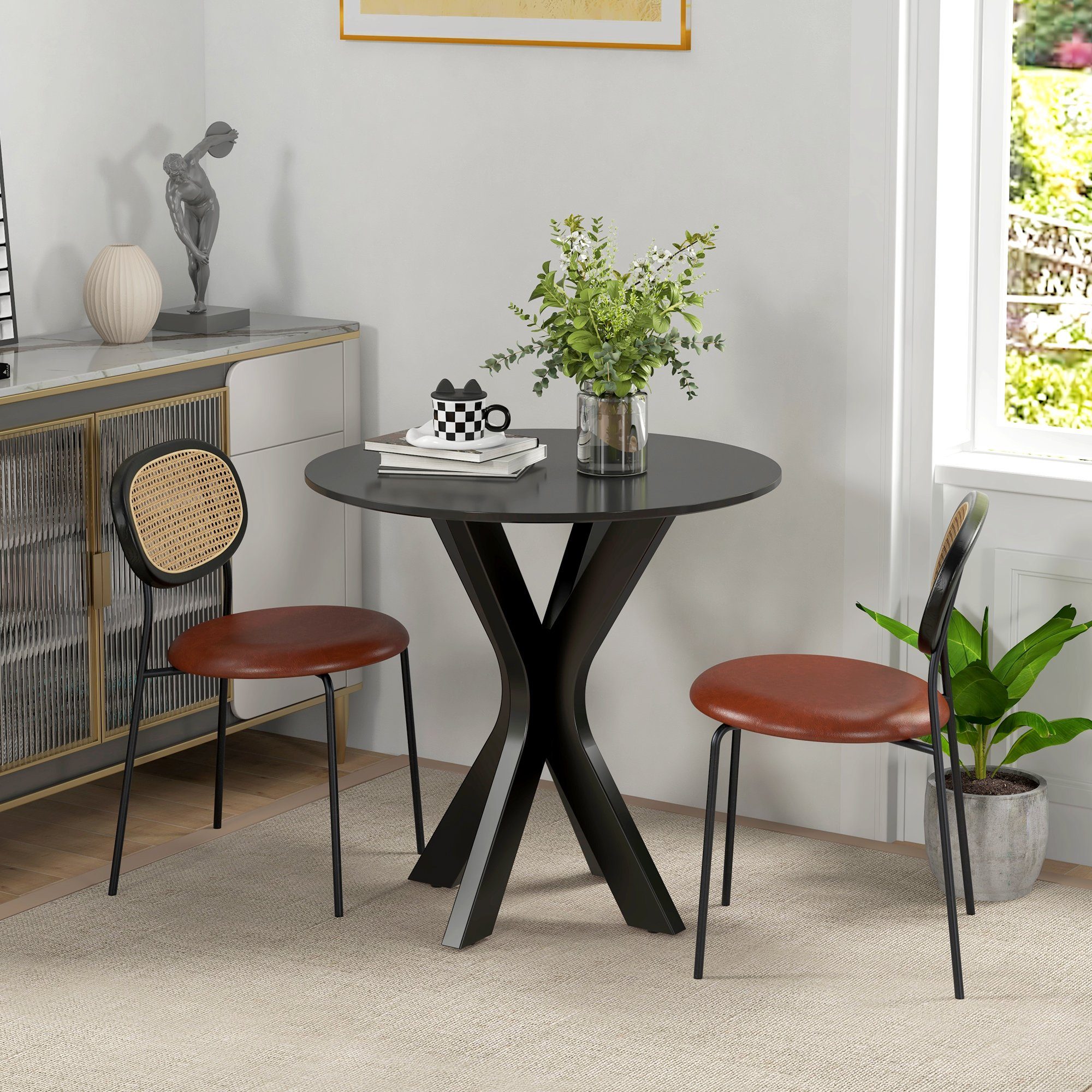 HOMCOM Esstisch Moderner Esszimmertisch Kaffeetisch mit günstig online kaufen