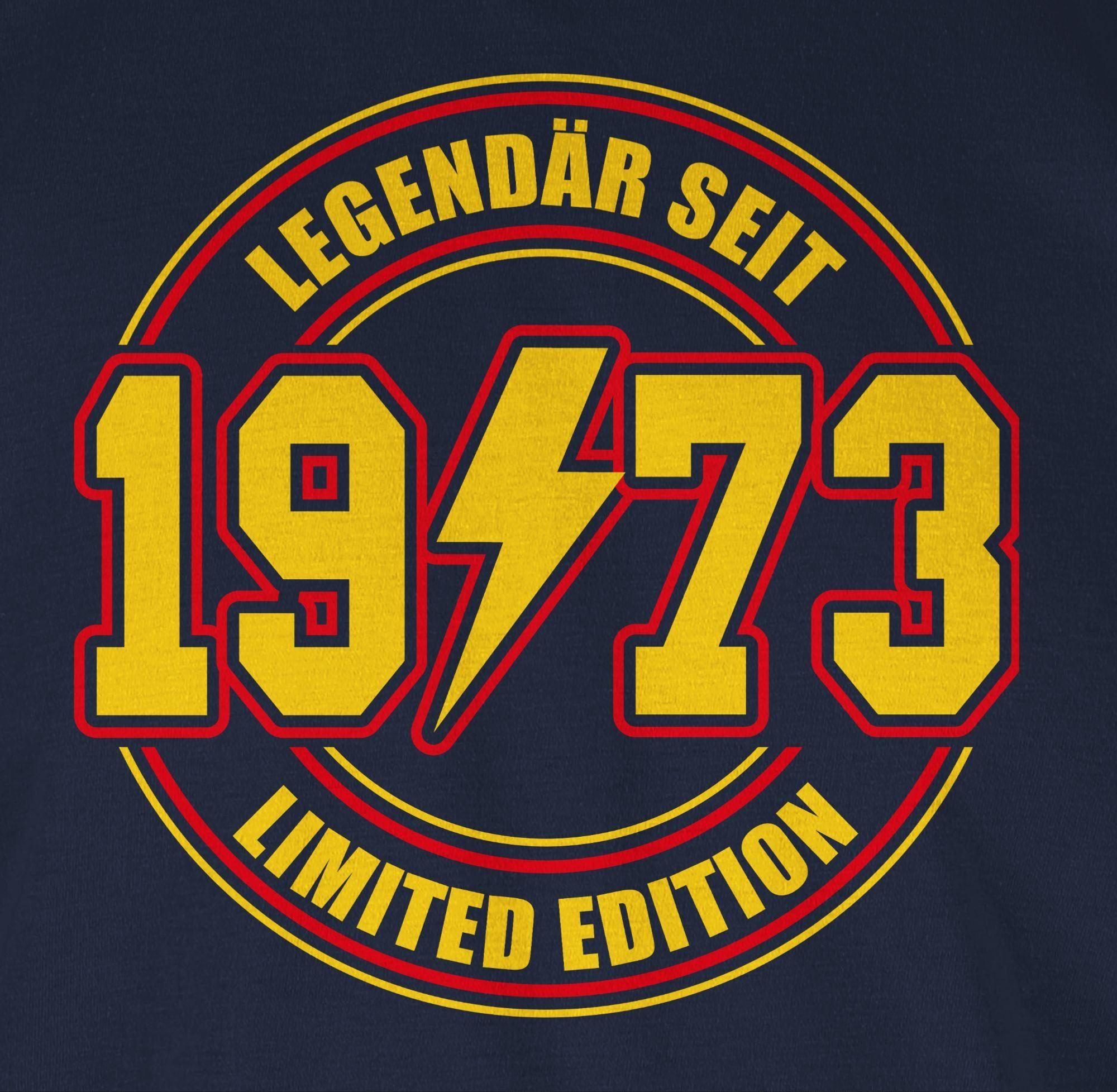 50. Geburtstag seit Legendär Shirtracer 1973 Navy T-Shirt Edition Blau Limited 01