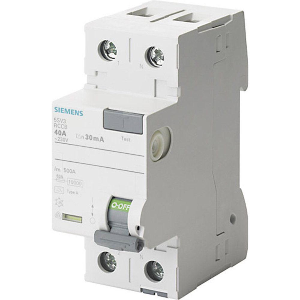 Sicherheitsrelais Siemens 5SV31116 5SV3111-6 FI-Schutzschalter A 2polig 16 A 0.01 A 2