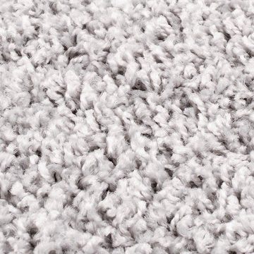 Hochflor-Läufer Shaggi uni 500, Carpet City, rechteckig, Höhe: 30 mm, Shaggy-Teppich, Uni Farben, ideal für Flur & Diele, Langflor, Weich