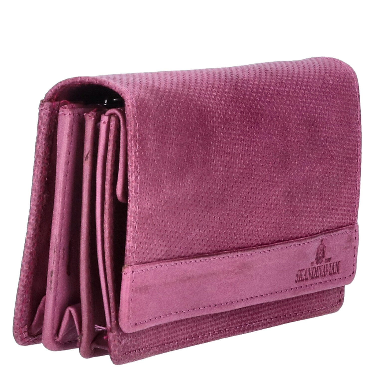 The Skandinavian Brand Geldbörse The Skandinavian Brand Damen Leder Geldbörse Quer - Purple
