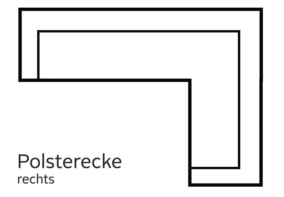 Keder mit Pinto, langem of Places Style und Schenkel, Ecksofa Metallfüßen