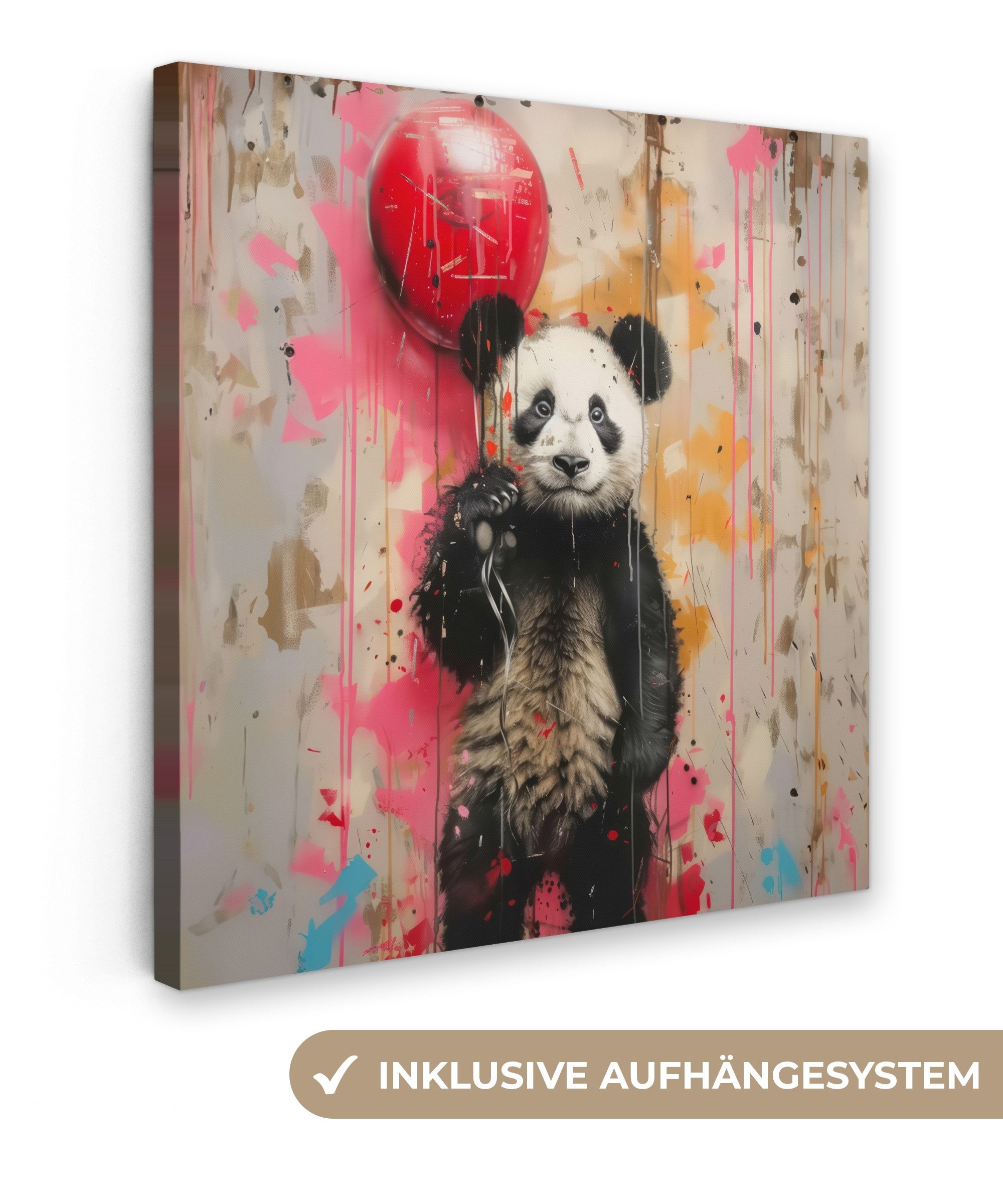 OneMillionCanvasses® Leinwandbild Graffiti - Panda - günstig online kaufen