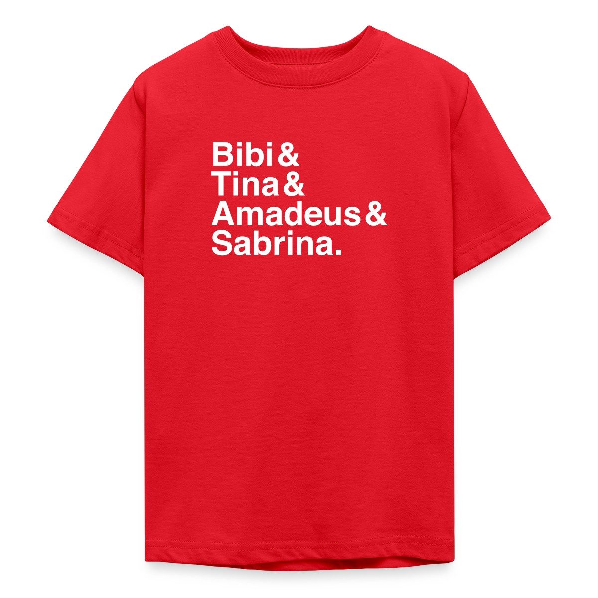 T-Shirt Bibi Und Tina Amadeus Sabrina Typographie weiß Teenager T-Shirt