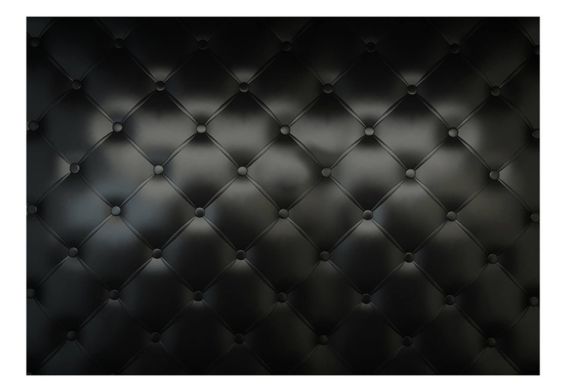 KUNSTLOFT Vliestapete Black Leather 1x0.7 m, halb-matt, lichtbeständige Design Tapete