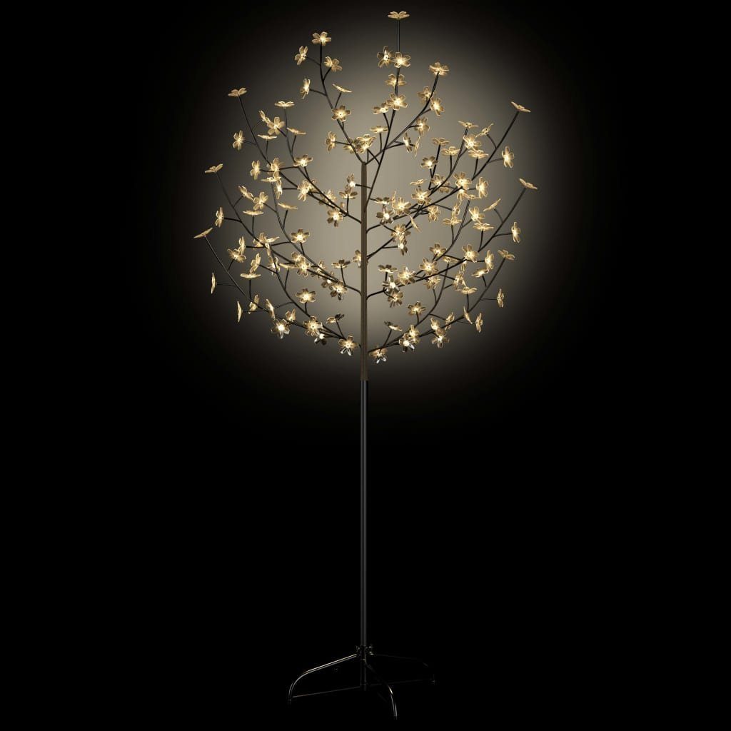 vidaXL Dekolicht Weihnachtsbaum LEDs 150 Warmweißes Licht Kirschblüten 120 cm