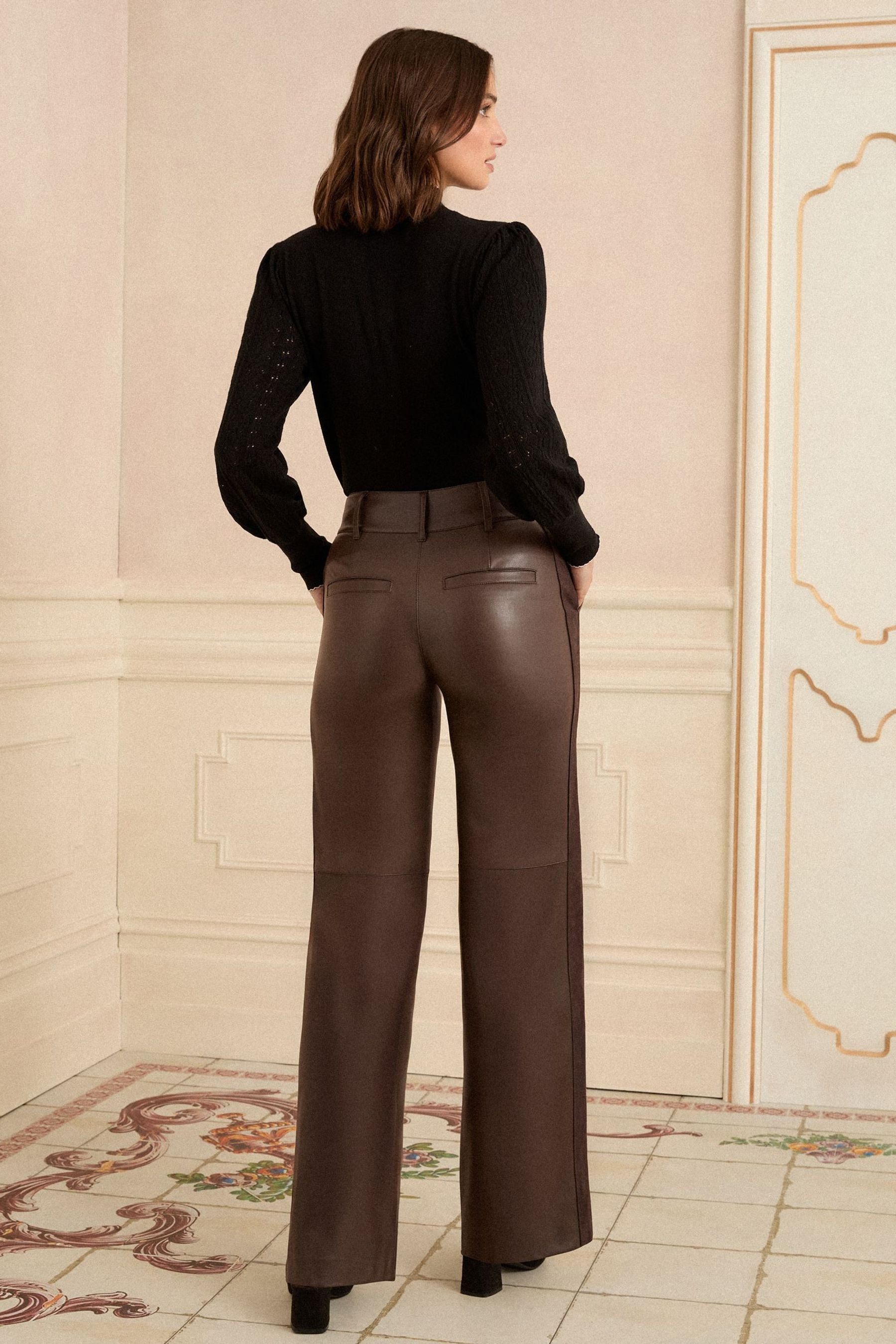 Love & Roses Lederhose Love & Roses weite Kunstlederhose, Regular (1-tlg) günstig online kaufen