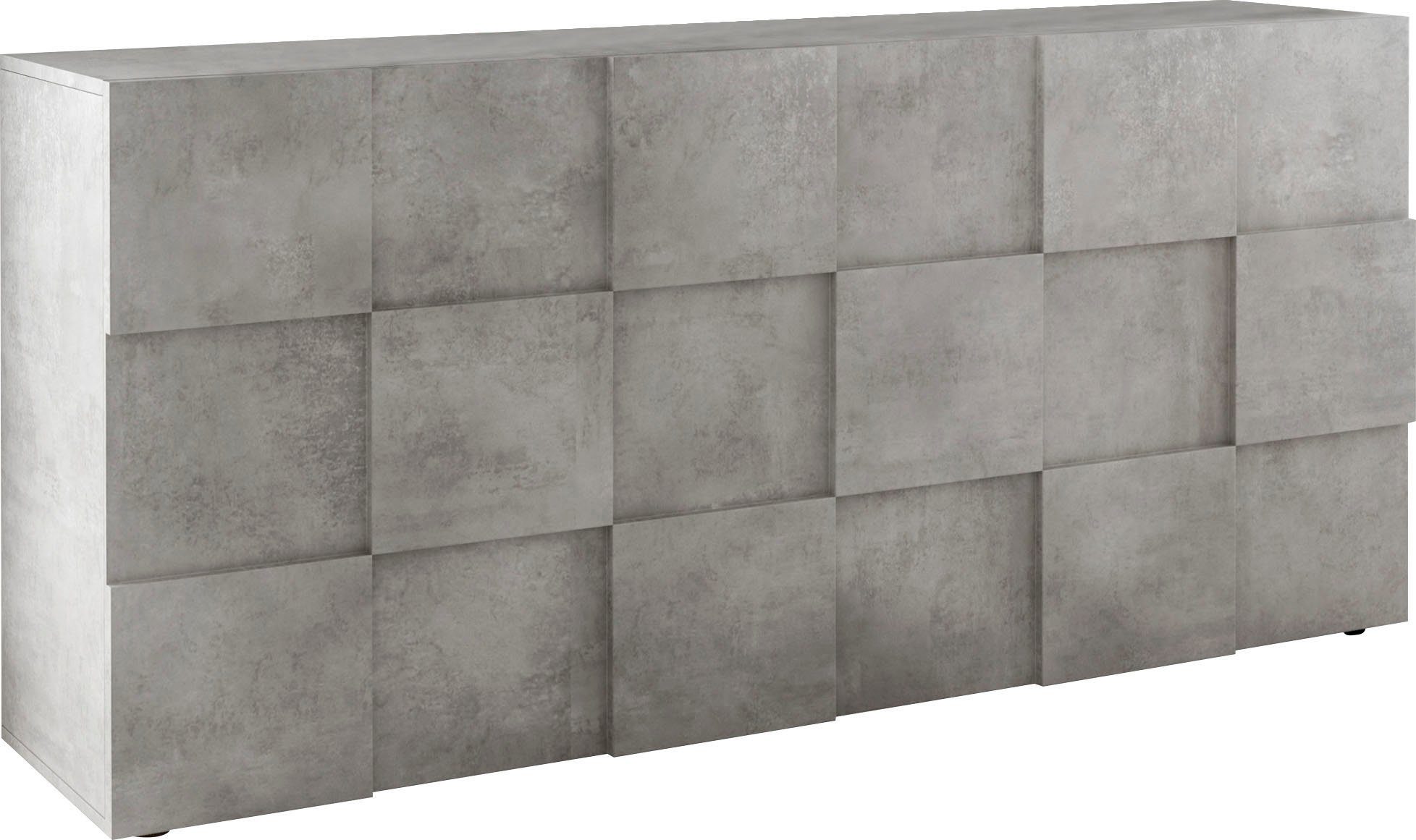 INOSIGN Sideboard "Dama Breite 181, Kommode 3 Türen, Anrichte", Front in 3D günstig online kaufen