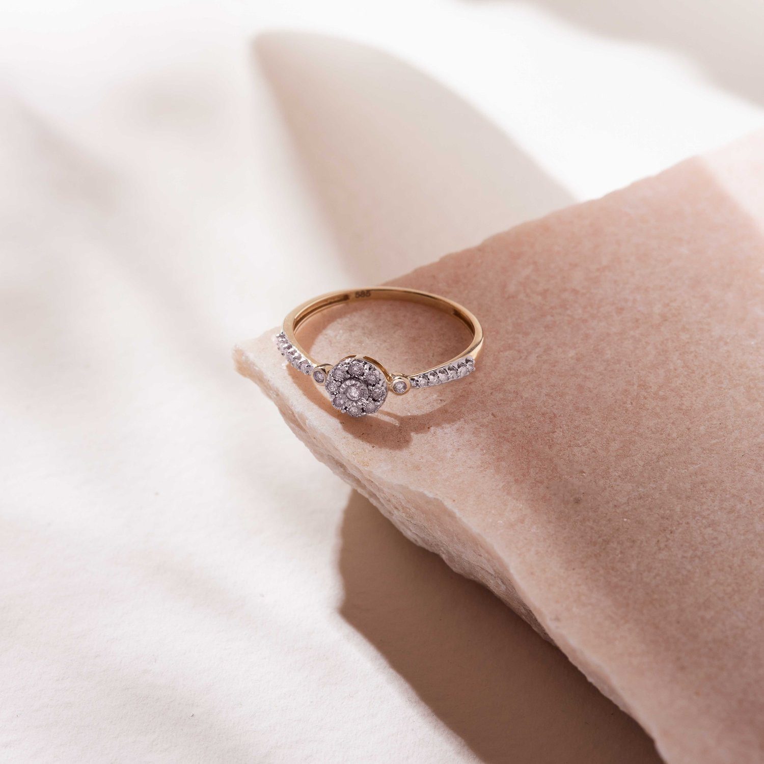 LUCARDI Fingerring Ring - 585 Gold - Gold - Diamant - Damen – Bild 5 von 5