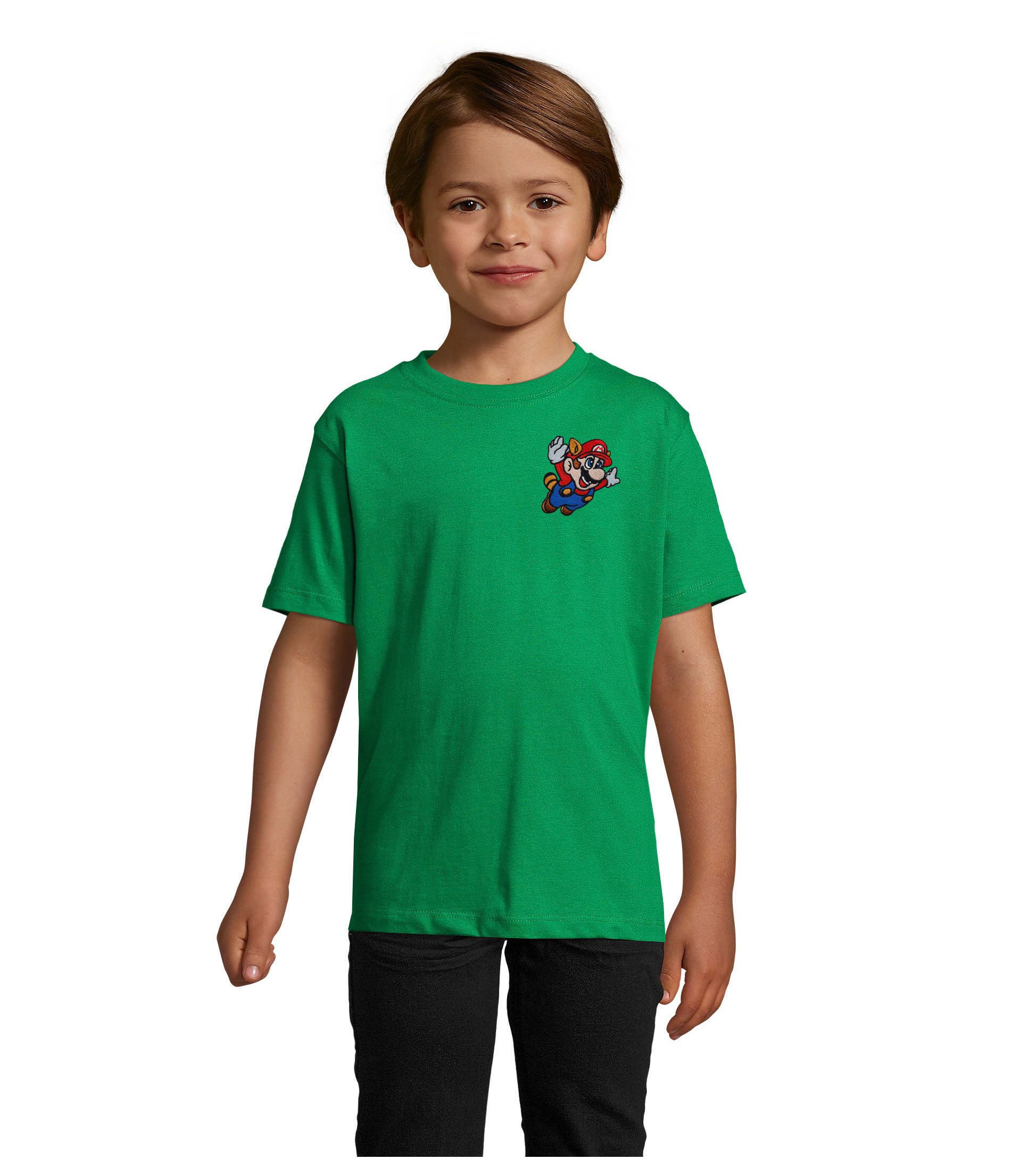 Blondie & Brownie T-Shirt MarioFlighPatch Kinder T Shirt mit Charakter Patch (Einzelartikel) Klempnerblick im Pixel Abenteuer