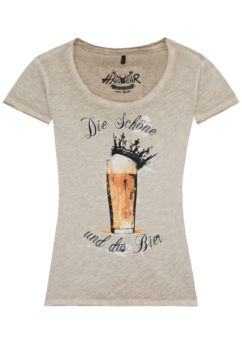 Hangowear Trachtenshirt Trachtenshirt Damen - GERTRUD - beige günstig online kaufen