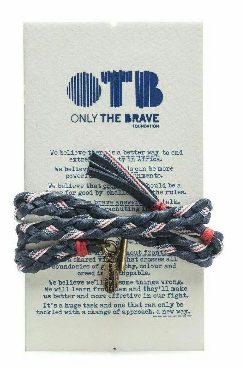 Diesel Armband Jeans Retro College Friendship Armband Bracelet Armschmuck Armreif, Lieferung auf "Only The Brave Foundation" Originalkarte