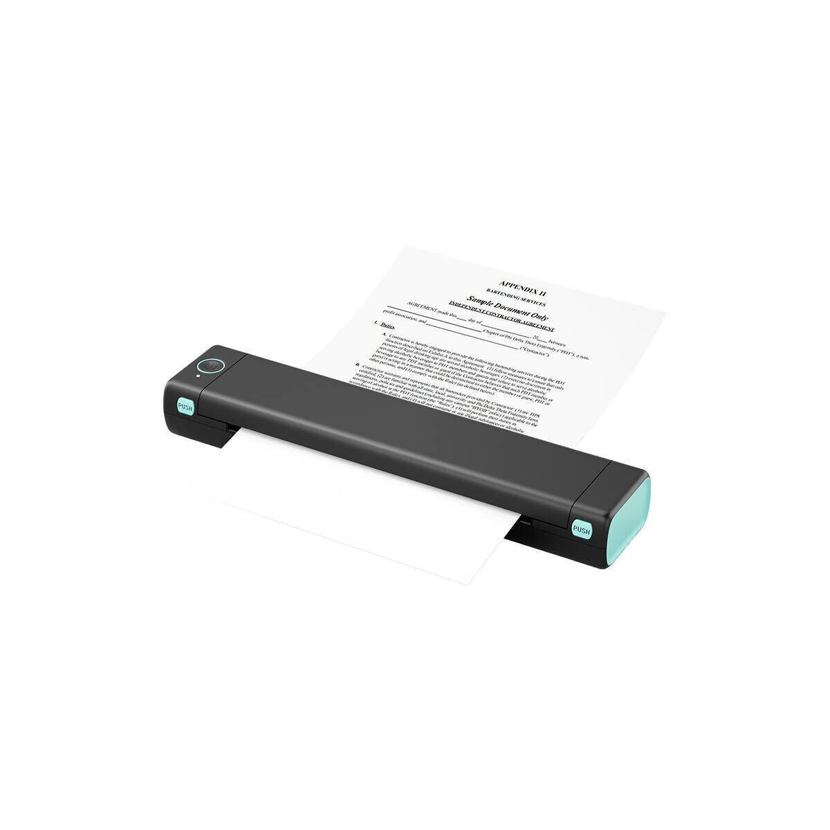 Phomemo Tragbarer A4-Etikettendrucker Phomemo M08F (schwarz und grün) Mini-Drucker