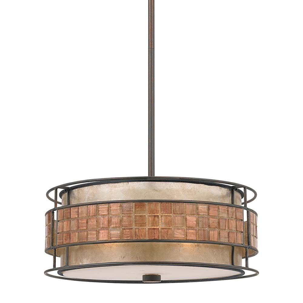 Elstead LIGHTING Pendelleuchte, Leuchtmittel nicht inklusive, Hängeleuchte Deckenlampe Pendellampe Metall Glas Kupfer